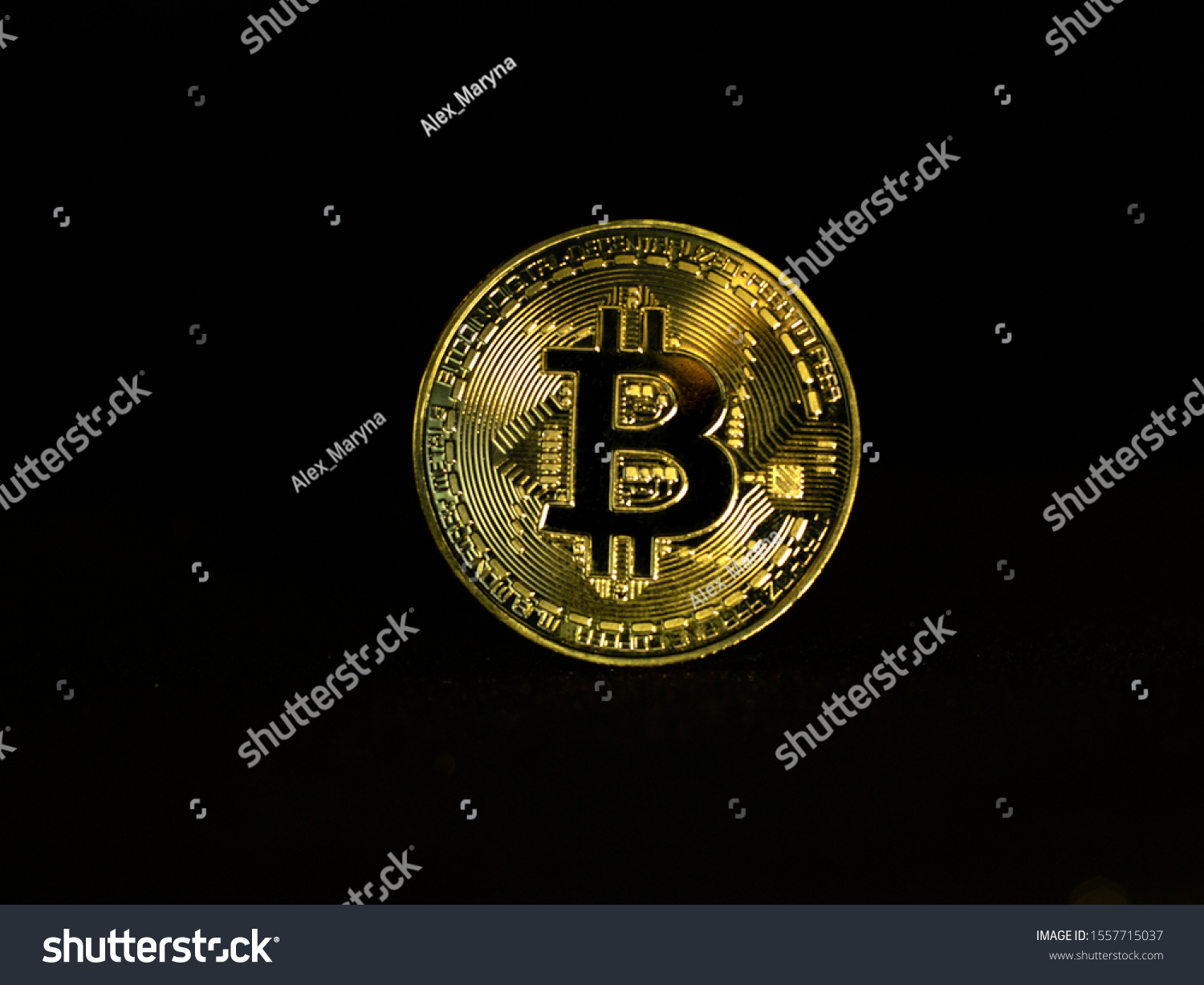 Bitcoin Crypto Currency Gold Bitcoin Btc Stock Photo