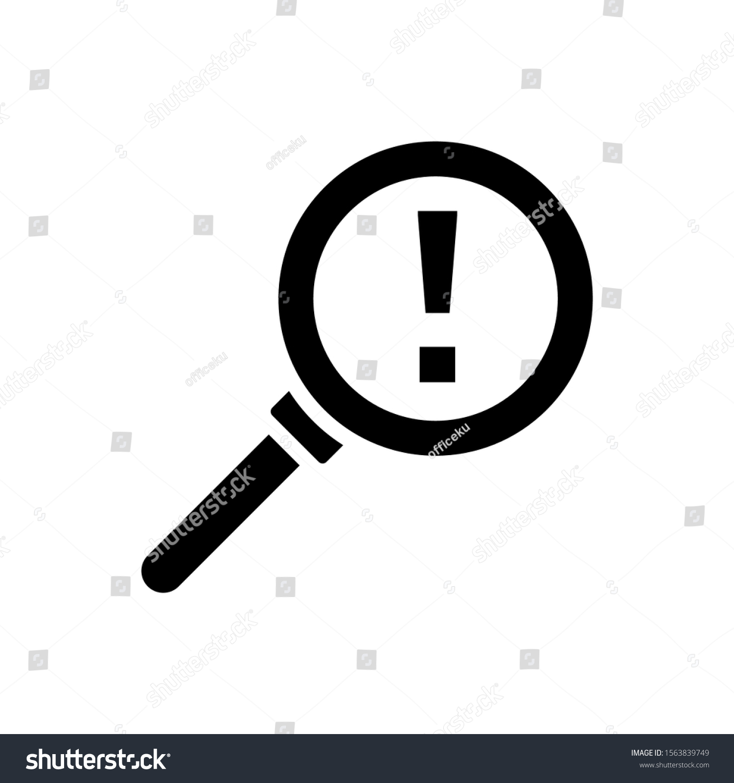 Risk Word Magnifying Glass Icon Black Stock Vector Royalty Free