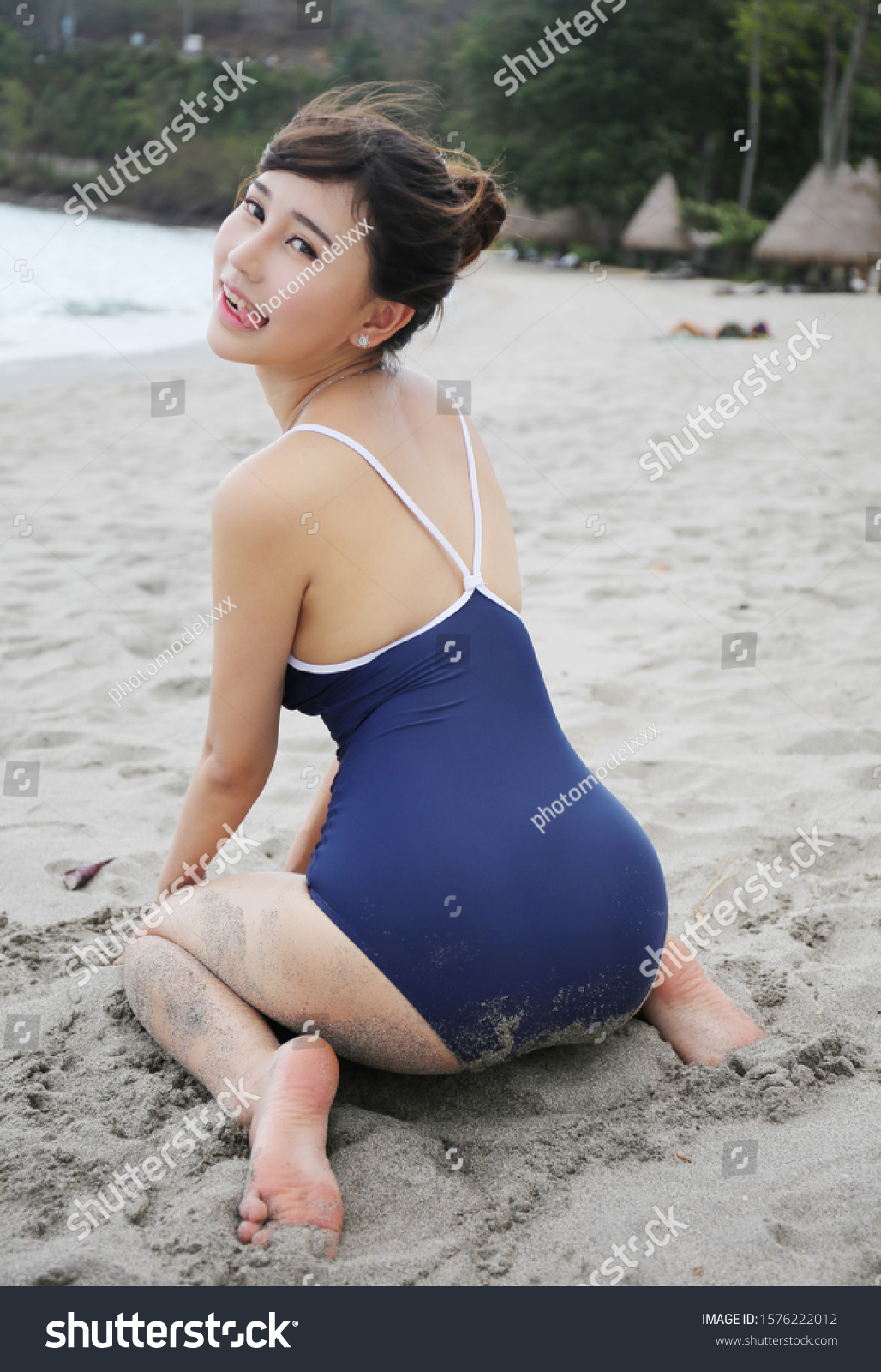 Sexy Lady Mini Bikini Big Boobsjapanese Stock Photo 1576222012