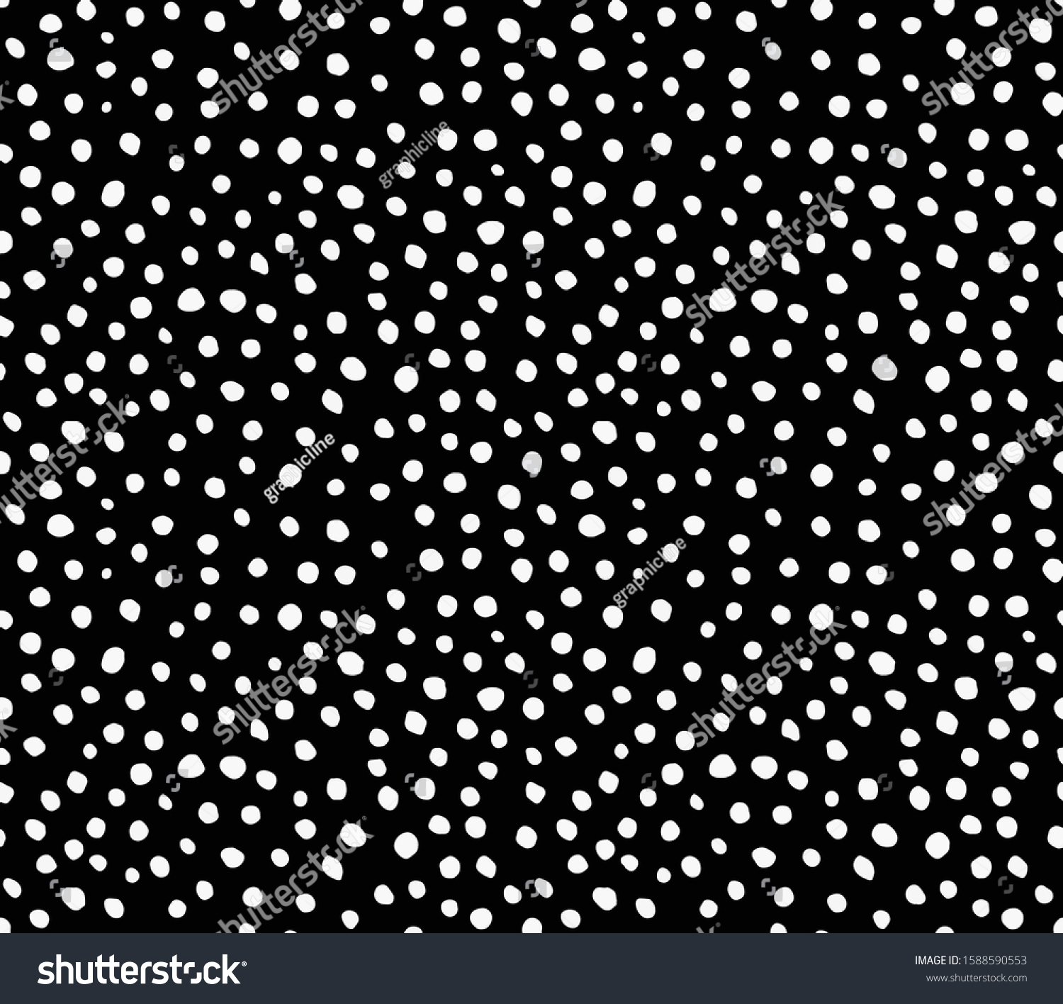 Illustration Seamless Black Dot Pattern Stock Vector Royalty Free