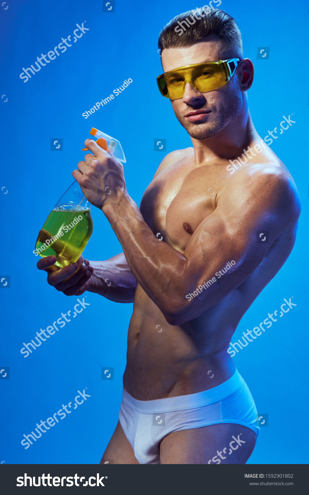 Male Response Pumped By Muscular Body Stock Photo 1592901802 Shutterstock