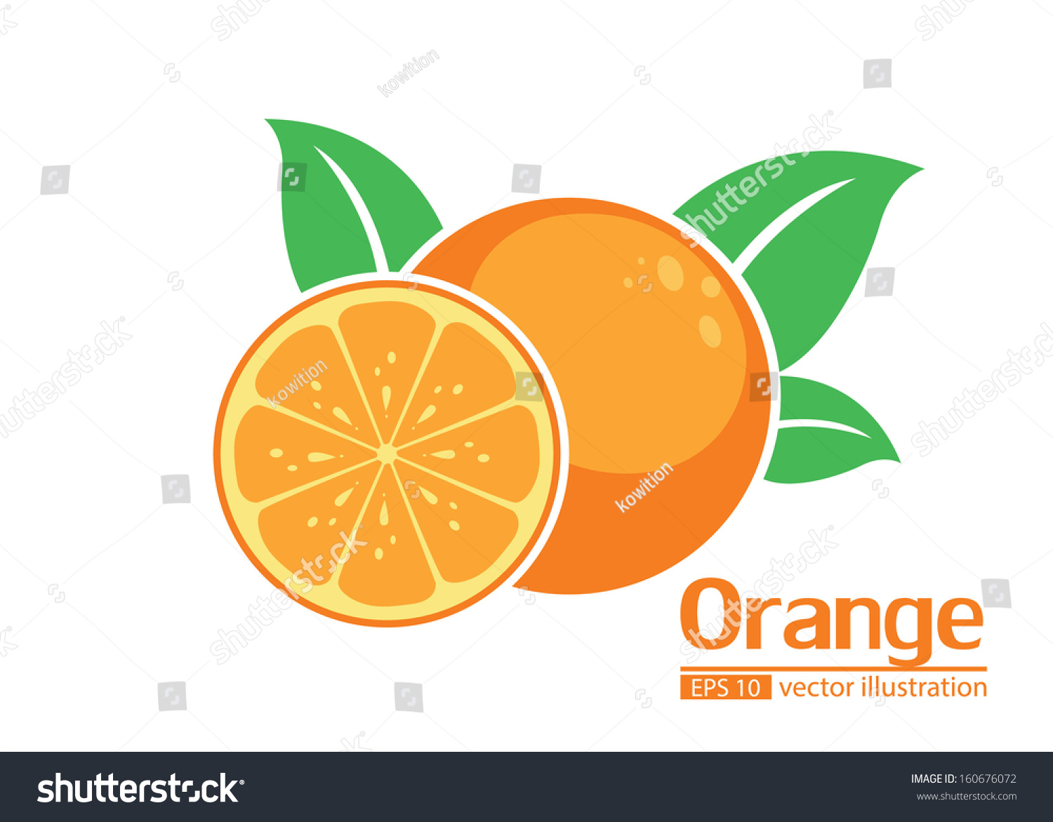 Orange Illustrator Vector Stock Vector Royalty Free 160676072