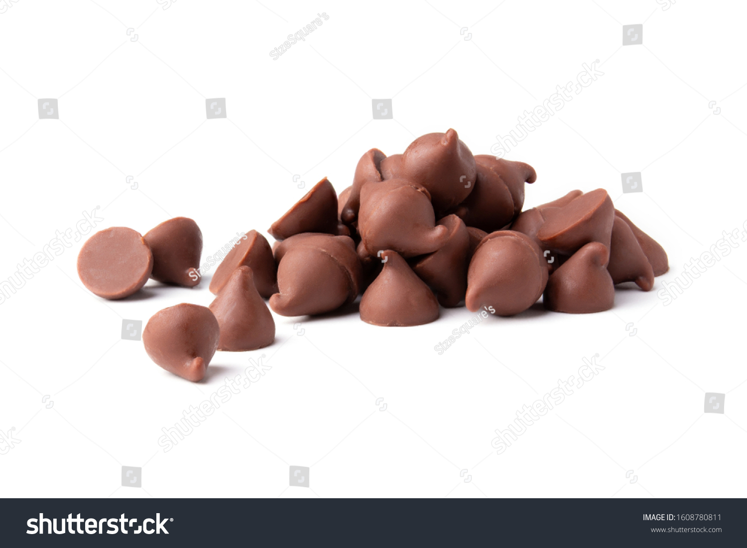 Chocolate Piece Isolated On White Background Stock Photo