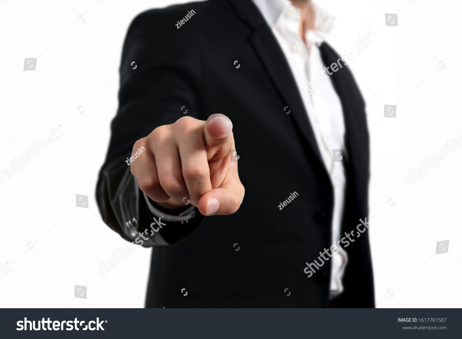 Business Man Pointing Finger Gesture Stock Photo Shutterstock