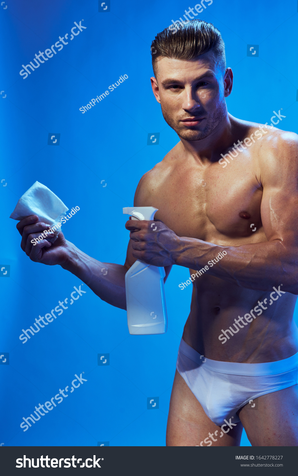 Sexy Man Pumped Muscles Naked Torso Stock Photo Shutterstock