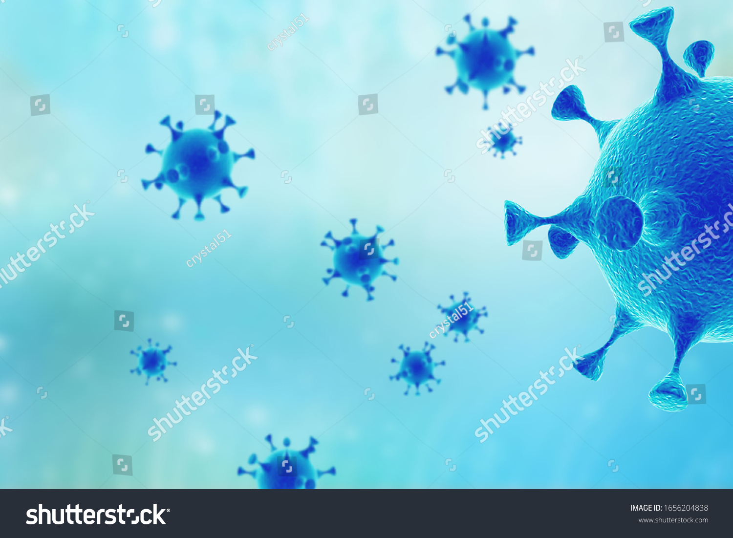 D Render Bacteria Virus D Render Microbe Stock Illustration