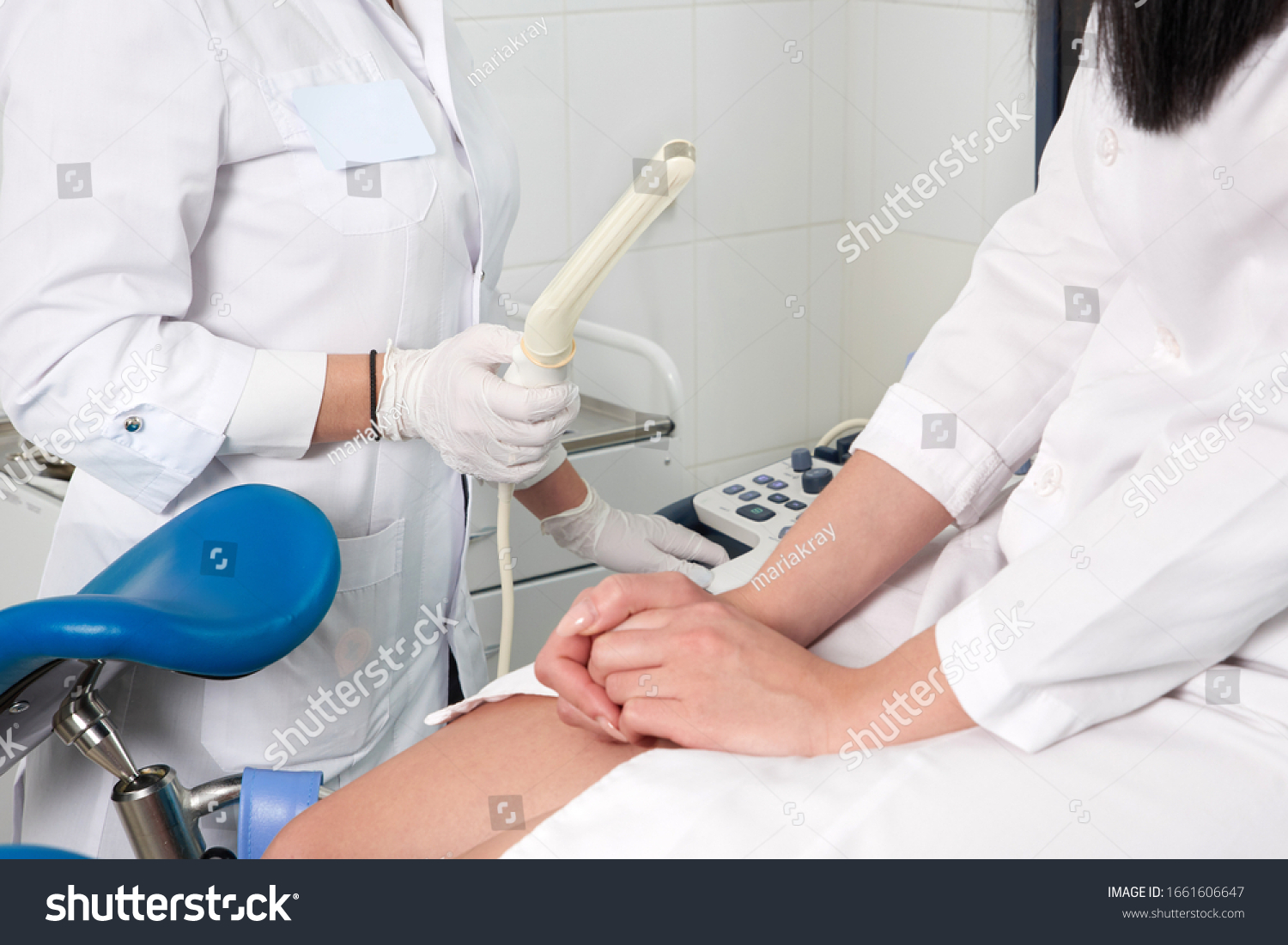 Gynecologist Ready To Do Transvaginal Ultrasound With Wand Hot Sex