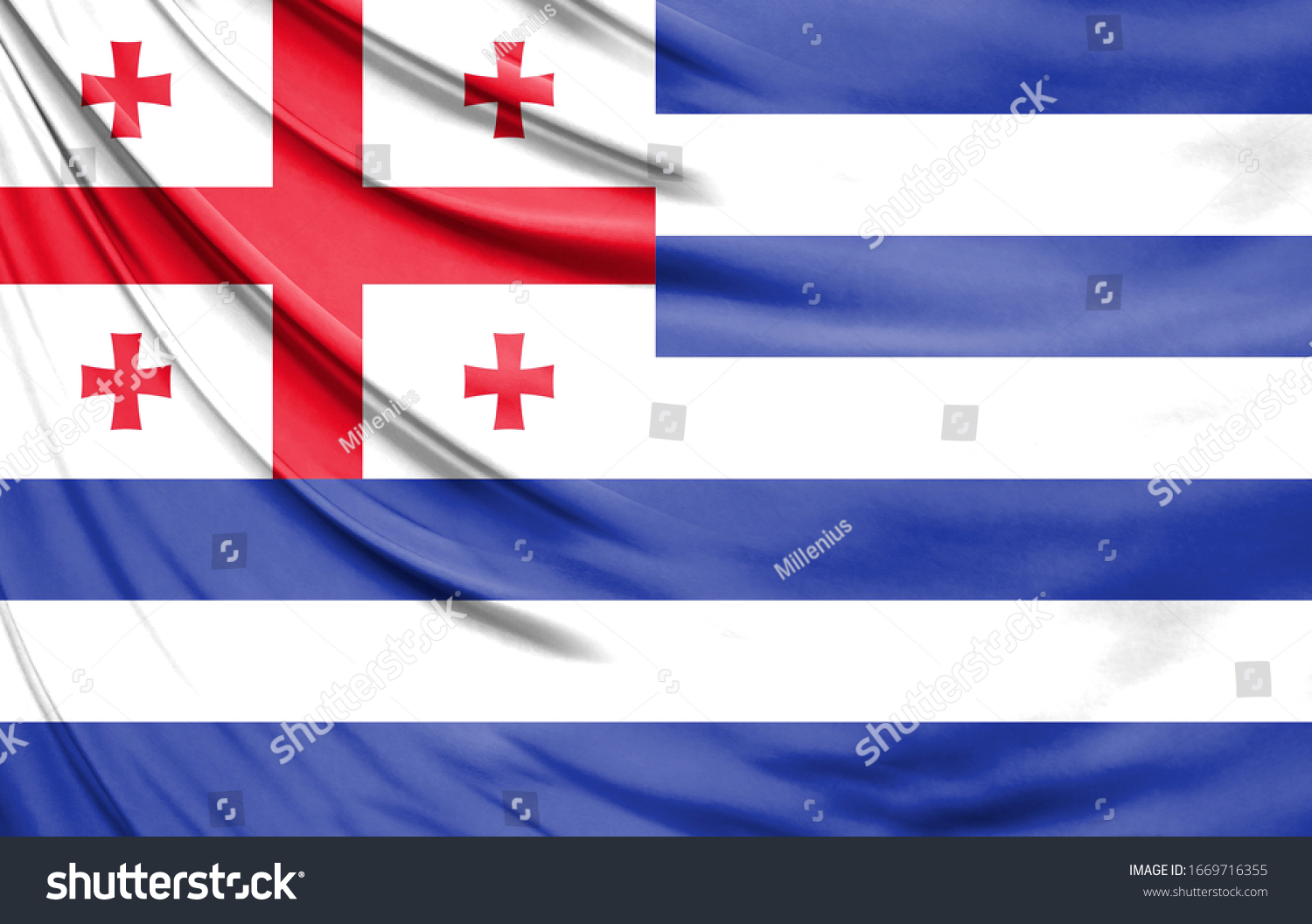 Realistic Flag Adjara On Wavy Surface Stock Photo Shutterstock