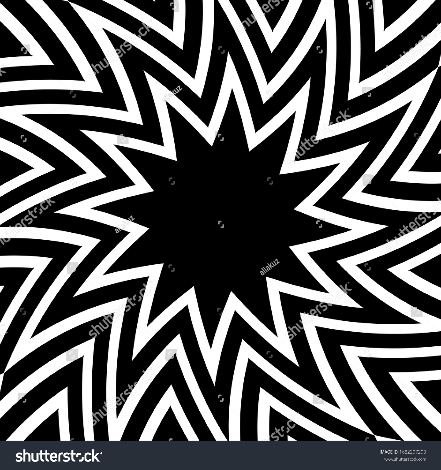 Swirl Hypnotize Black White Background Vector Stock Vector Royalty