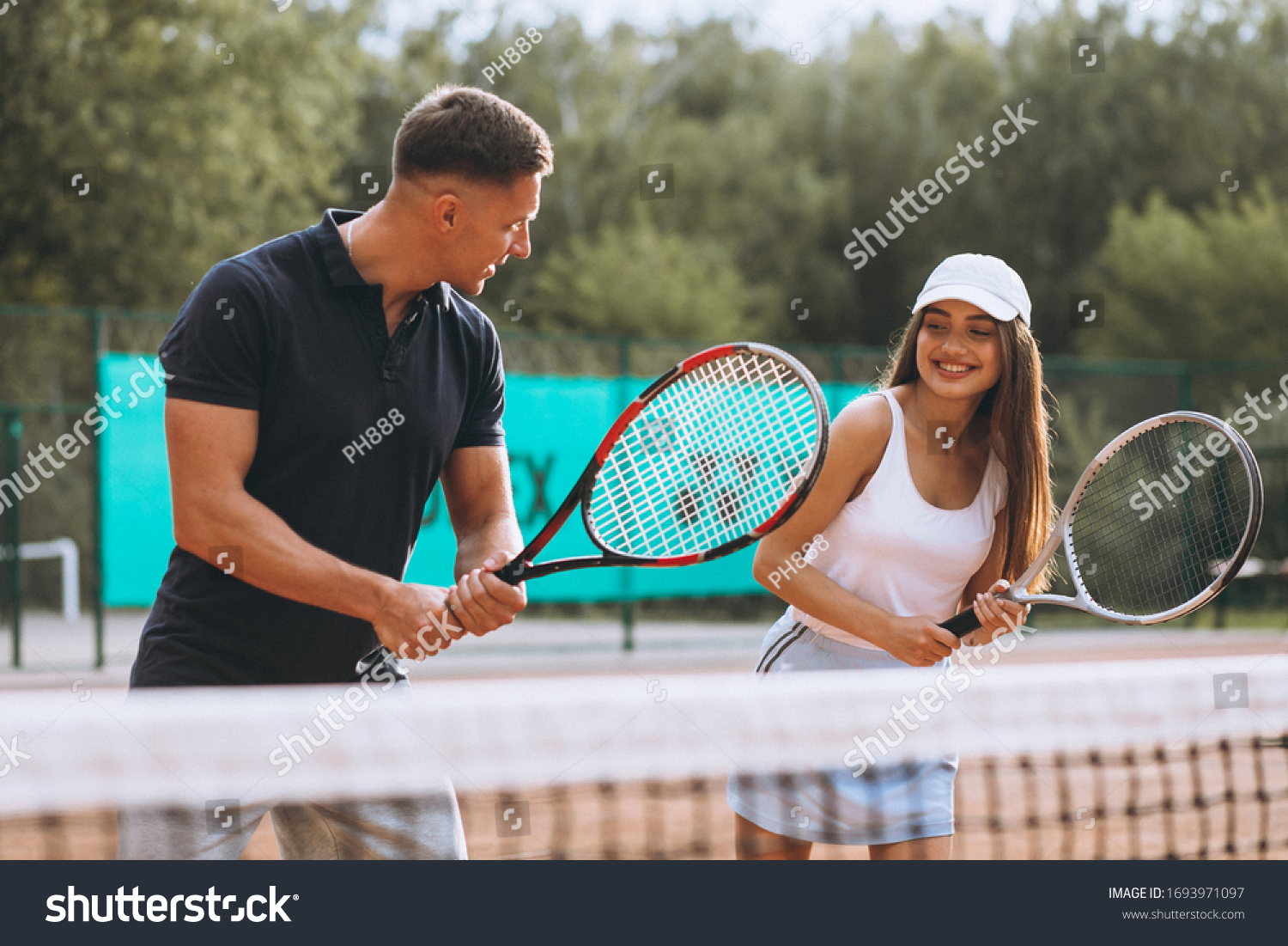 Nasty amateur couple fucking tennis court