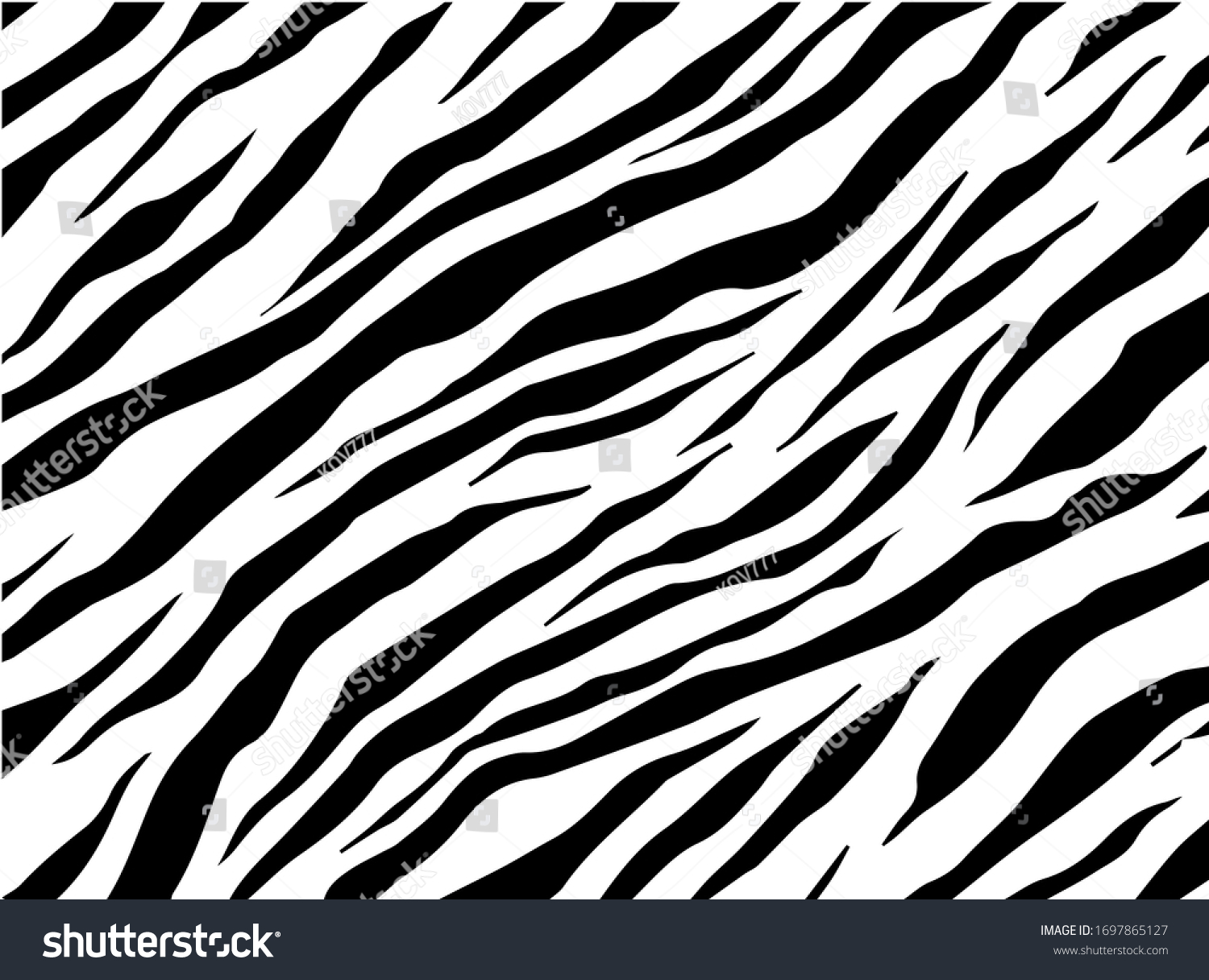 Black White Zebra Stripes Background Vector Stock Vector Royalty Free