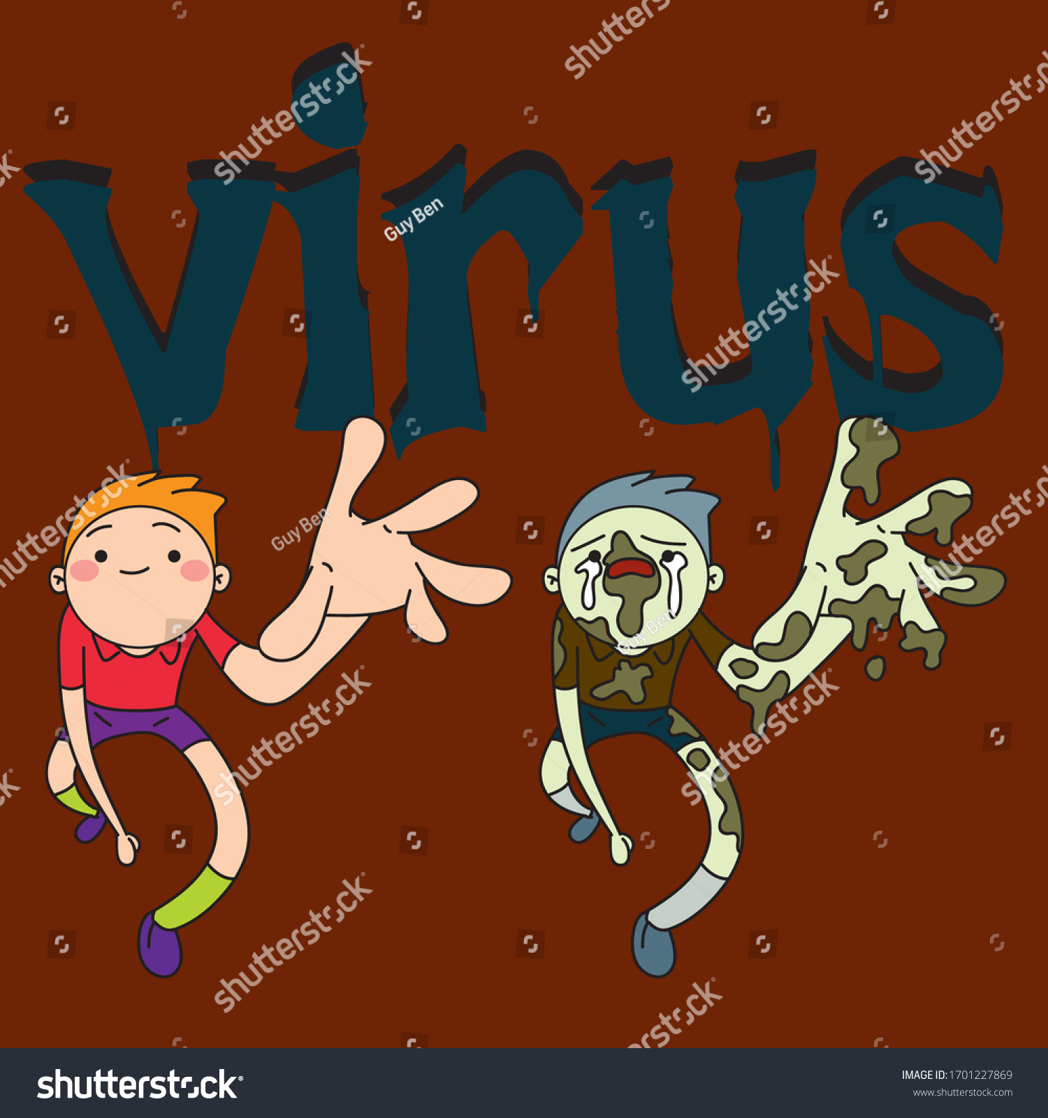 Virus That Invisible Naked Eye Stock Vector Royalty Free