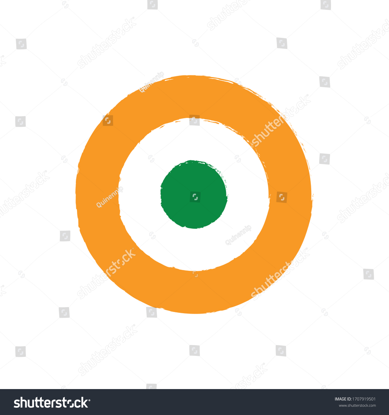 Indian Air Force Roundel Military Symbol Stock Vector Royalty Free