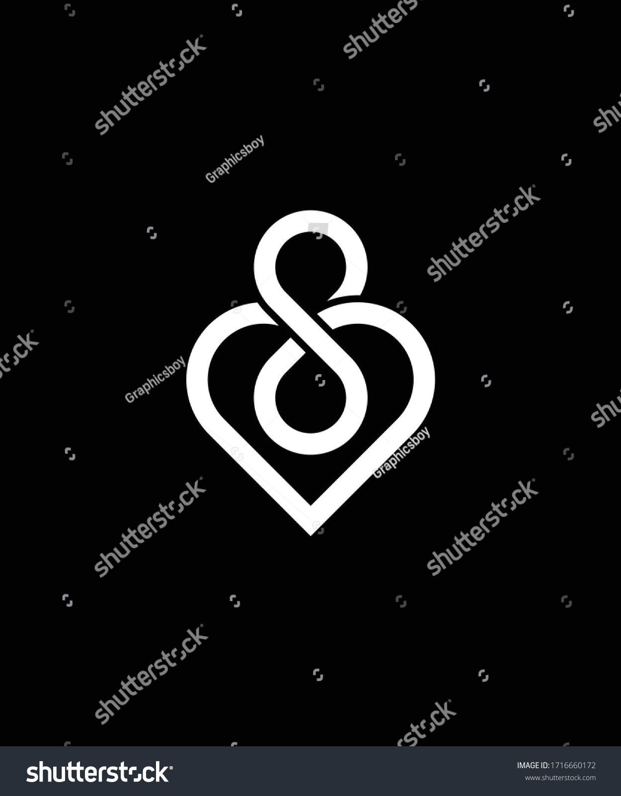 Heart Icon Letter W Concept Love Stock Vector Royalty Free