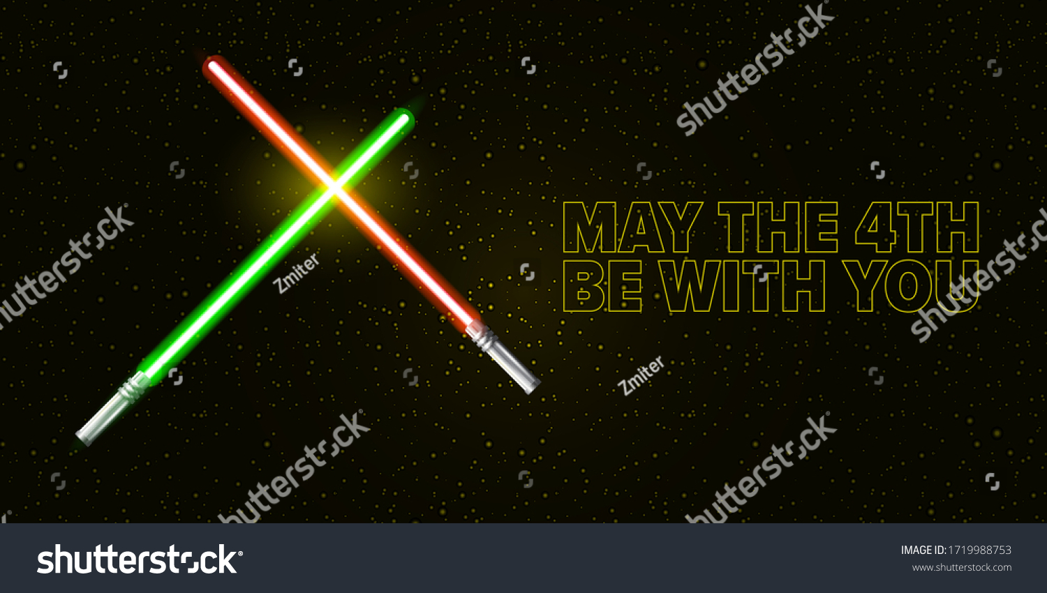 May 4th Be You Greeting Vector Stock Vector Royalty Free 1719988753