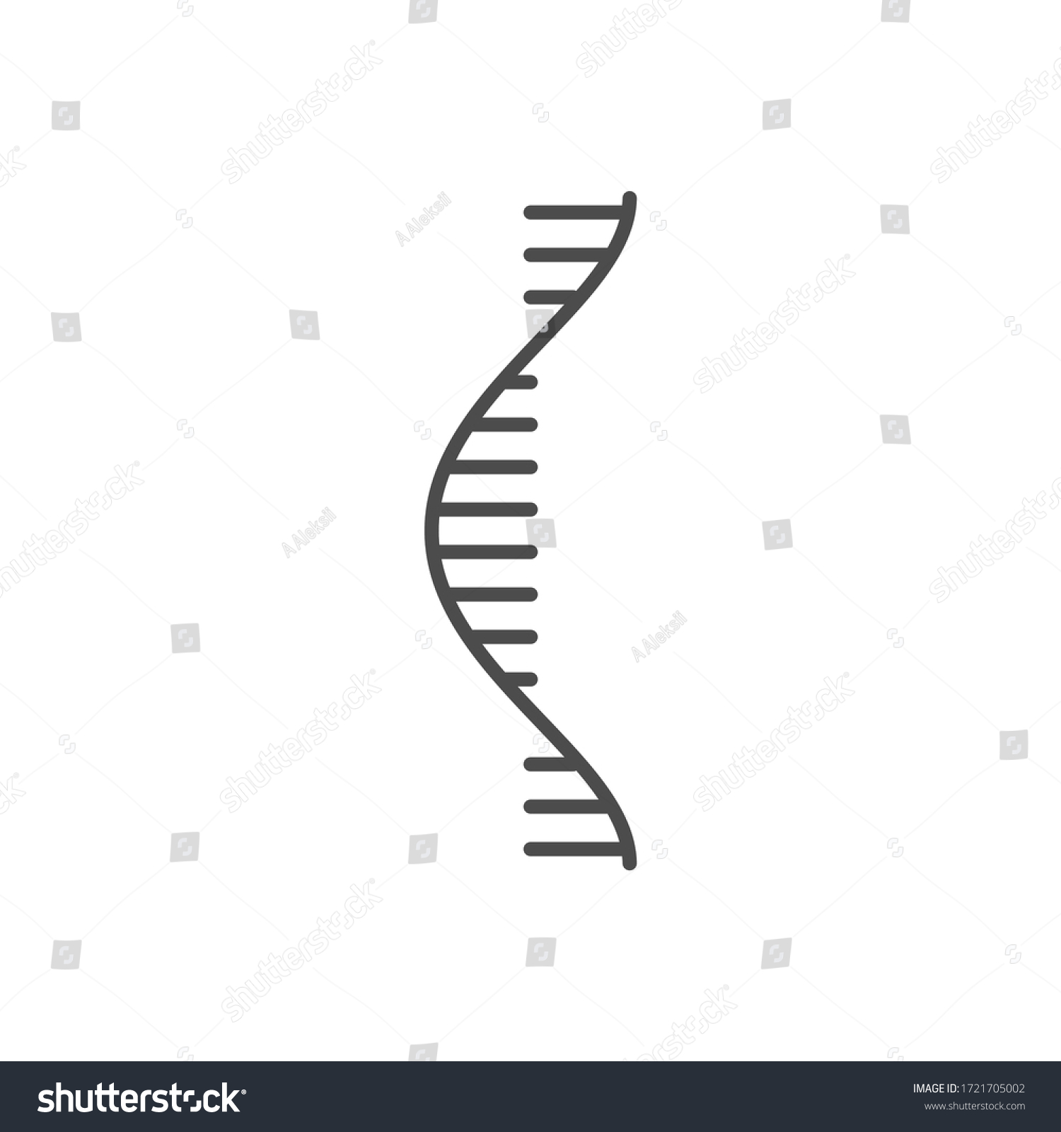 Rna Related Vector Thin Line Icon Stock Vector Royalty Free