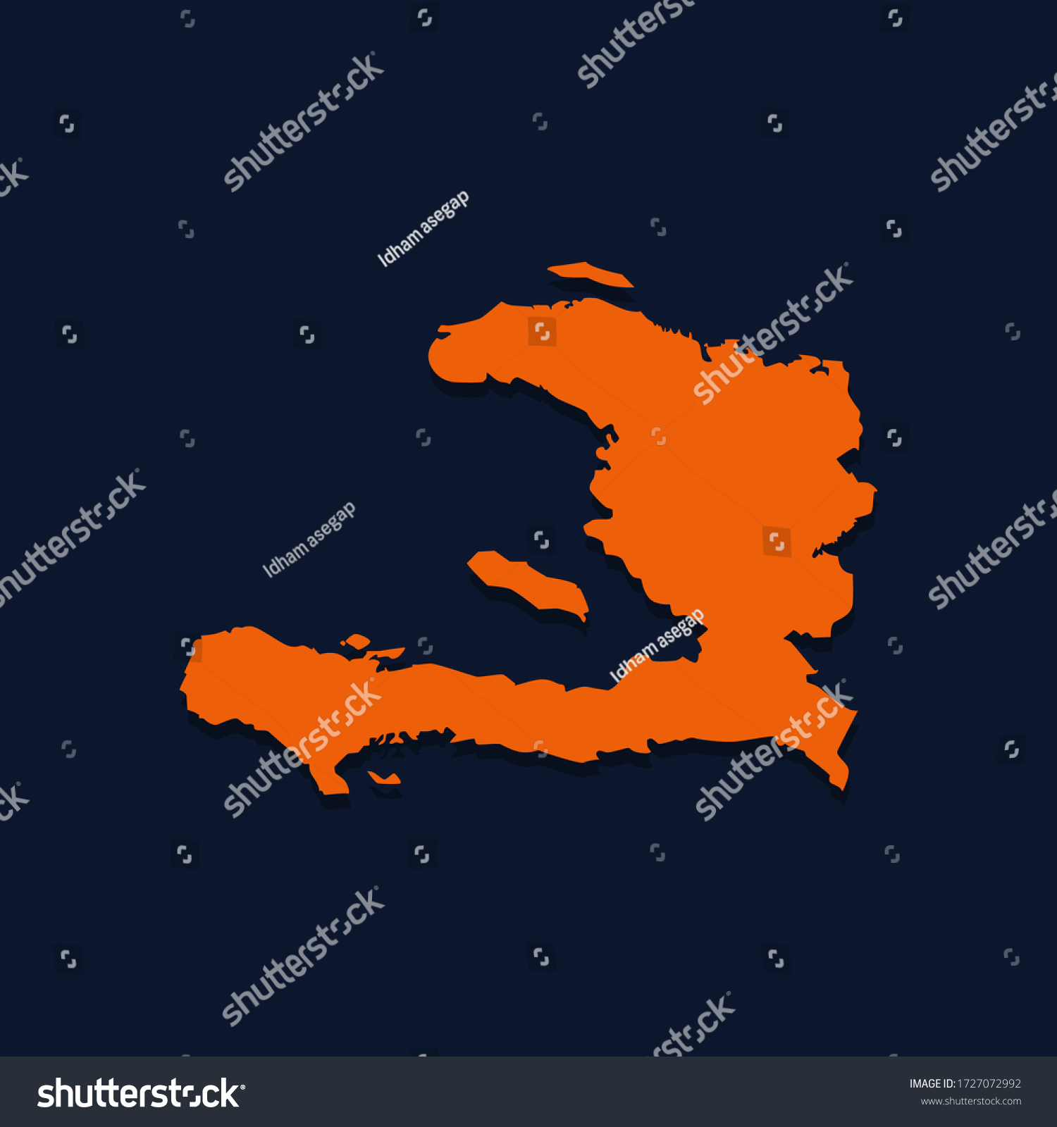 Vector Map Haiti Isolated Vector Illustration Stock Vector Royalty