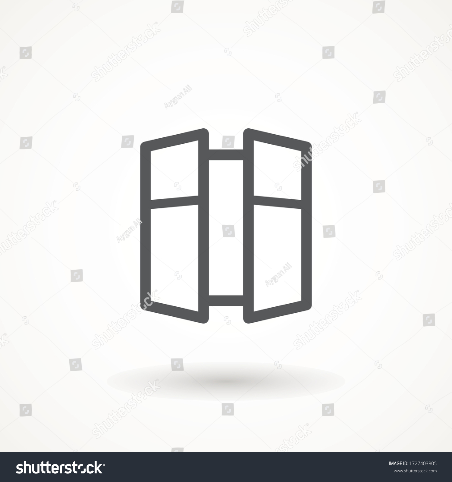 Opened Window Icon Vector Creative Symbol Stock Vector Royalty Free