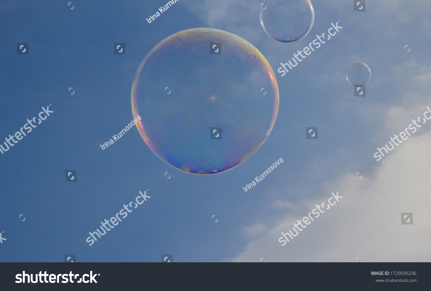 Soap Bubble Floating Air Blue Sky Stock Photo Shutterstock