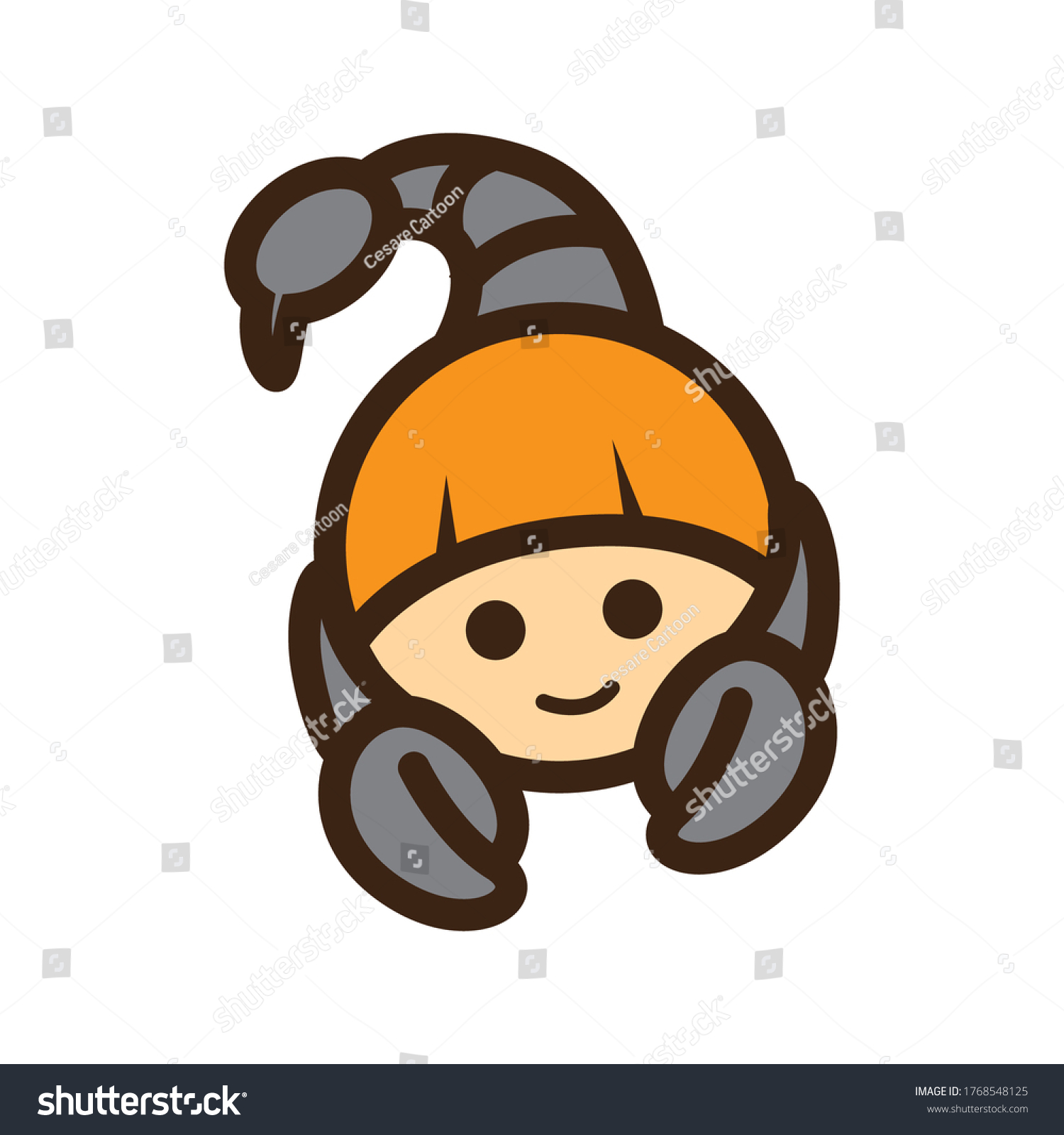 Cartoon Scorpio Zodiac Icon Vector Stock Vector Royalty Free