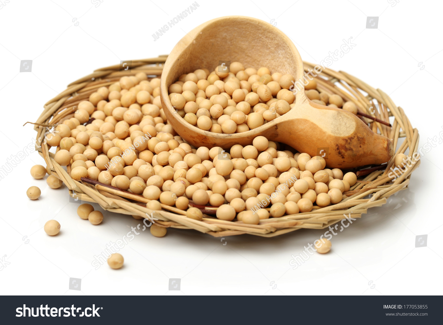 Gold Soybean Isolated On White Background Stock Photo