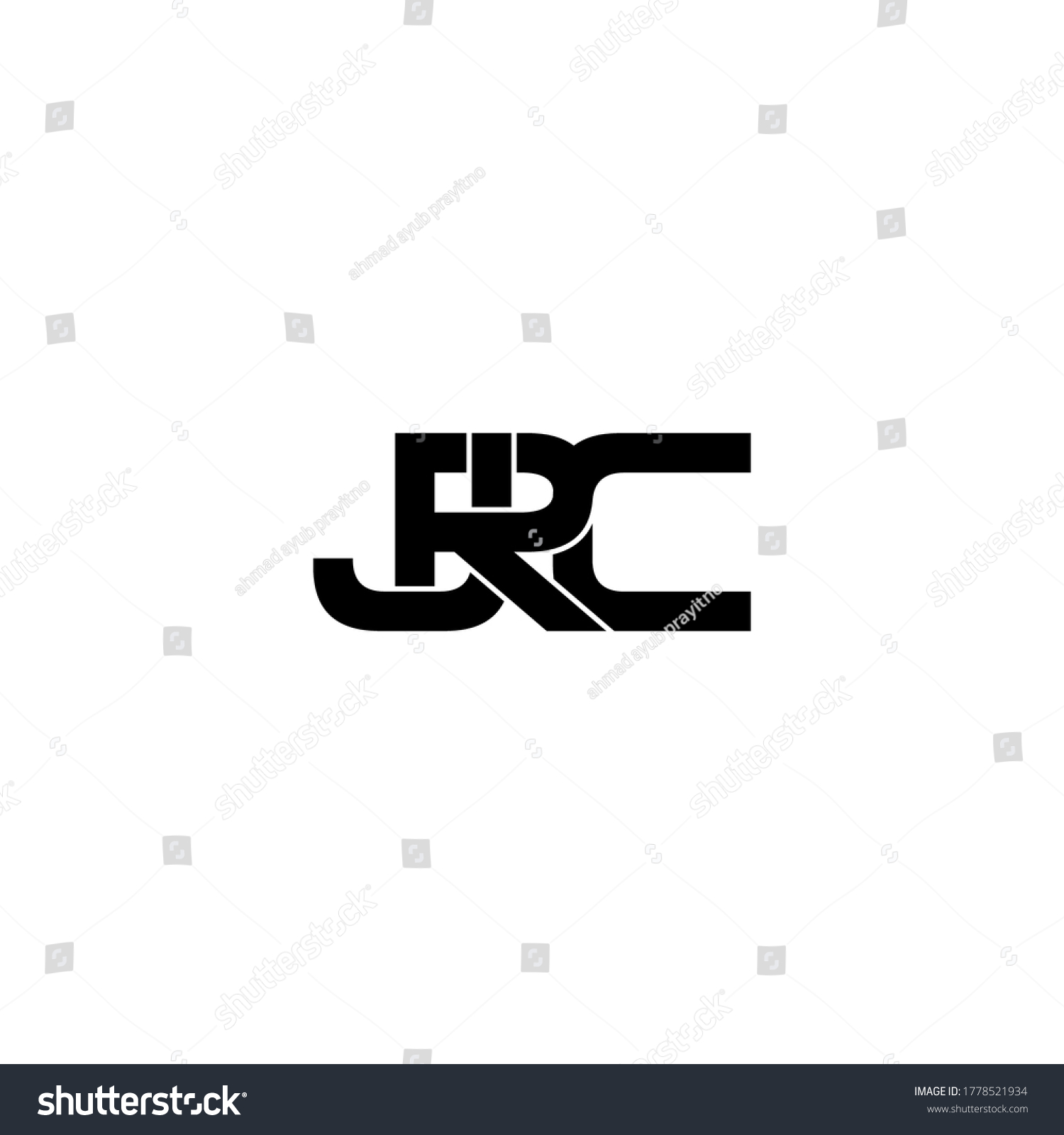 Jrc Letter Original Monogram Logo Design Stock Vector Royalty Free