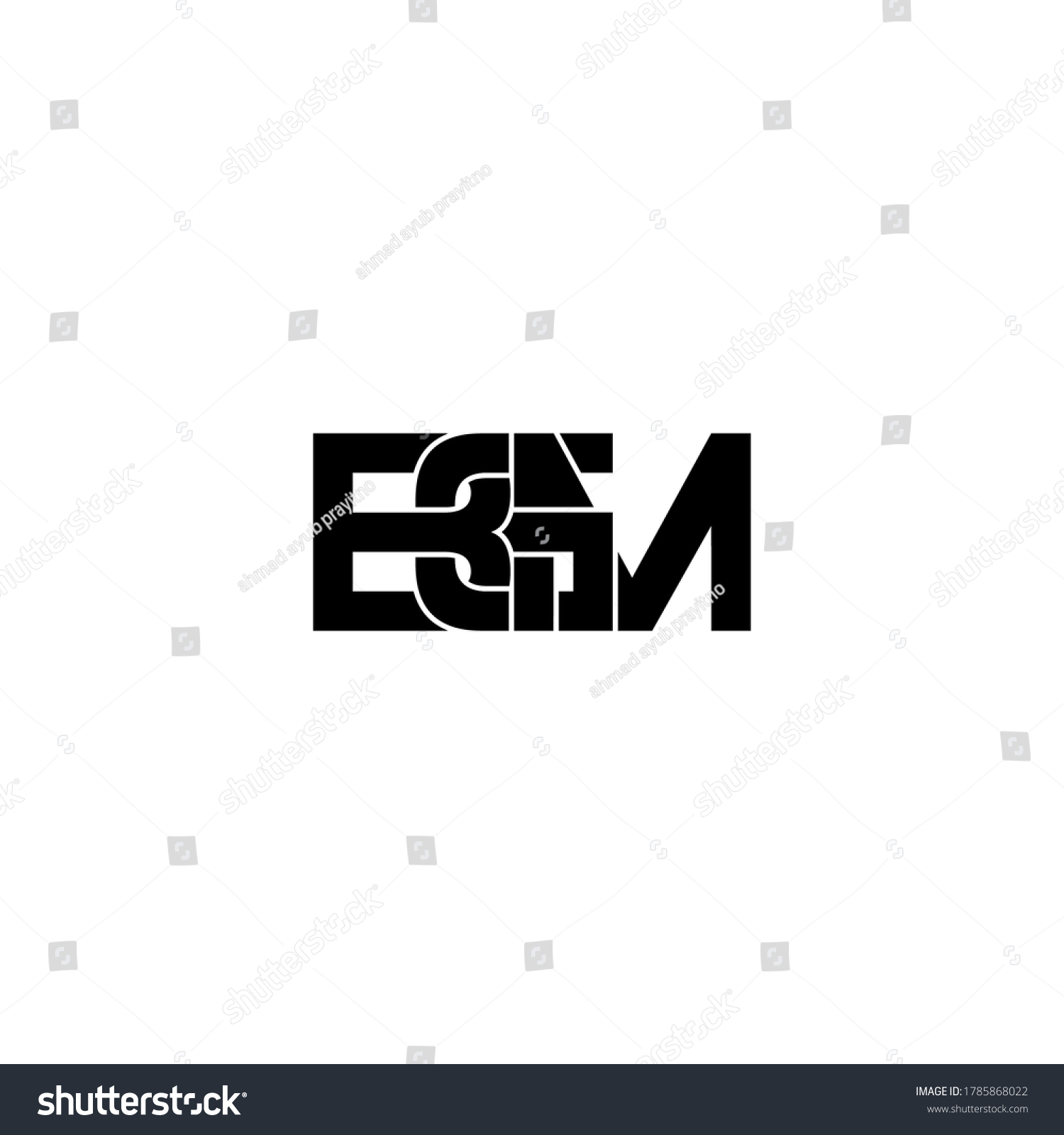 Bgm Letter Original Monogramm Logo Design Stock Vektorgrafik