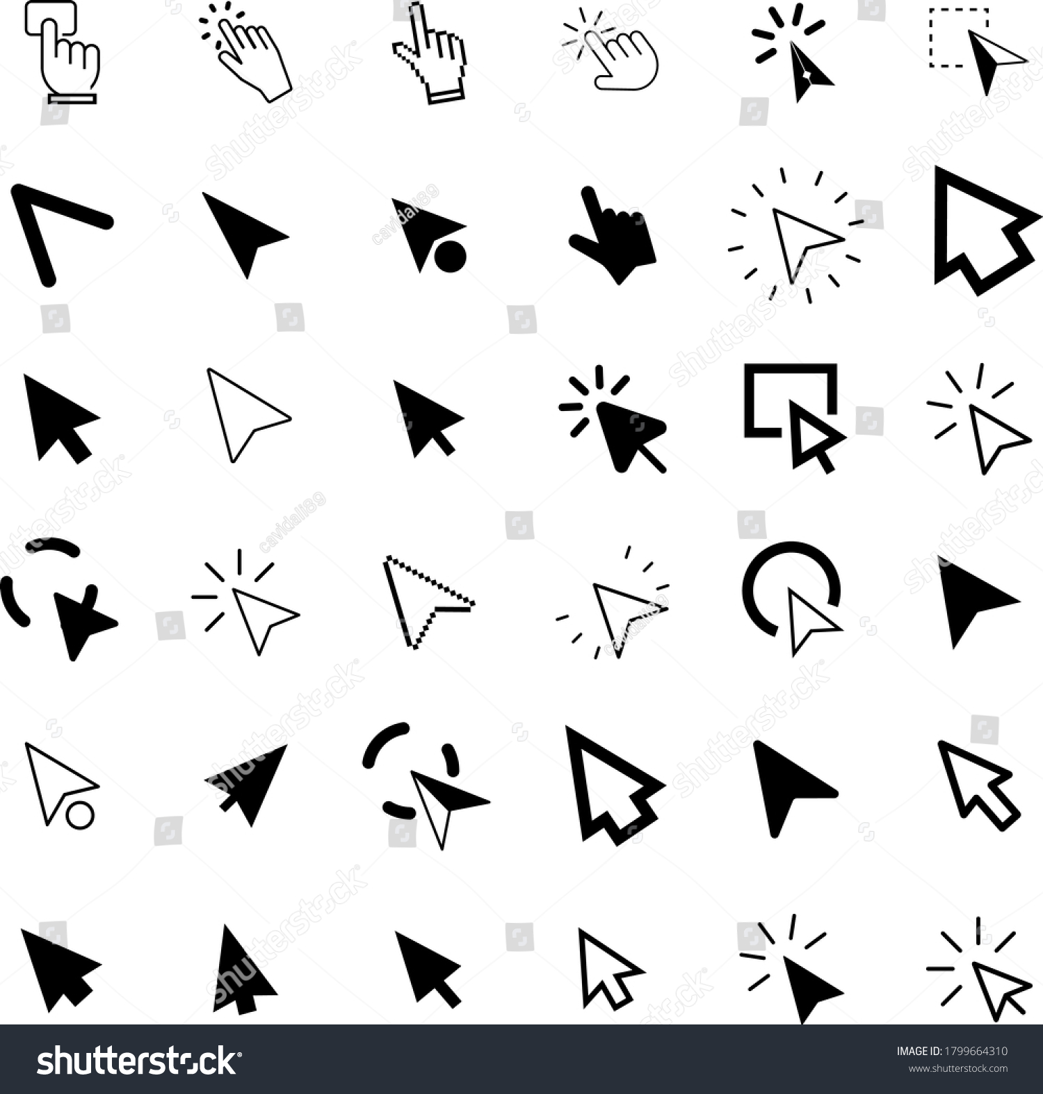 Pointer Cursor Icons Web Arrows Cursors Vector C S N Mi N Ph B N