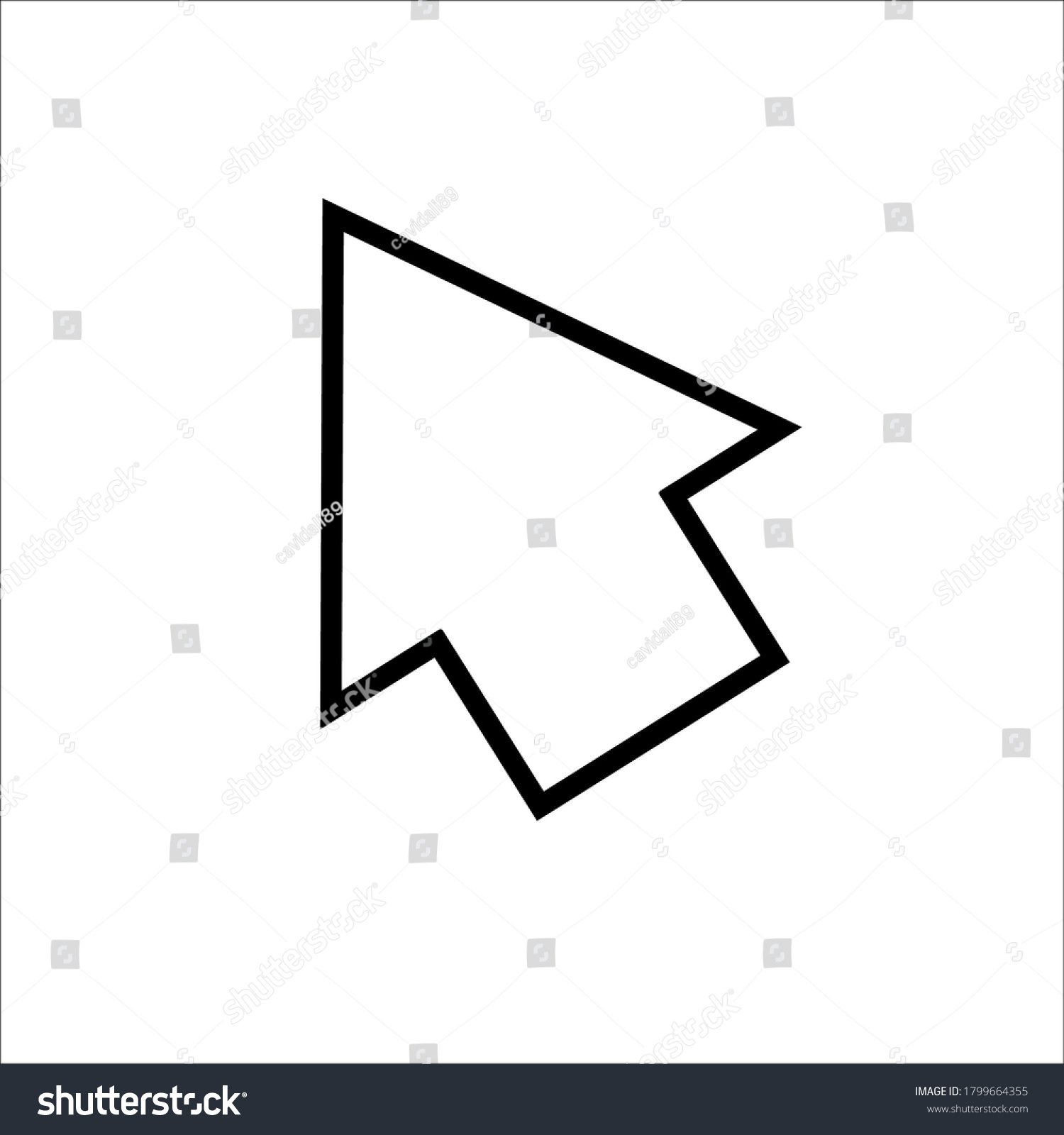 Pointer Cursor Icons Web Arrows Cursors Stock Vector Royalty Free