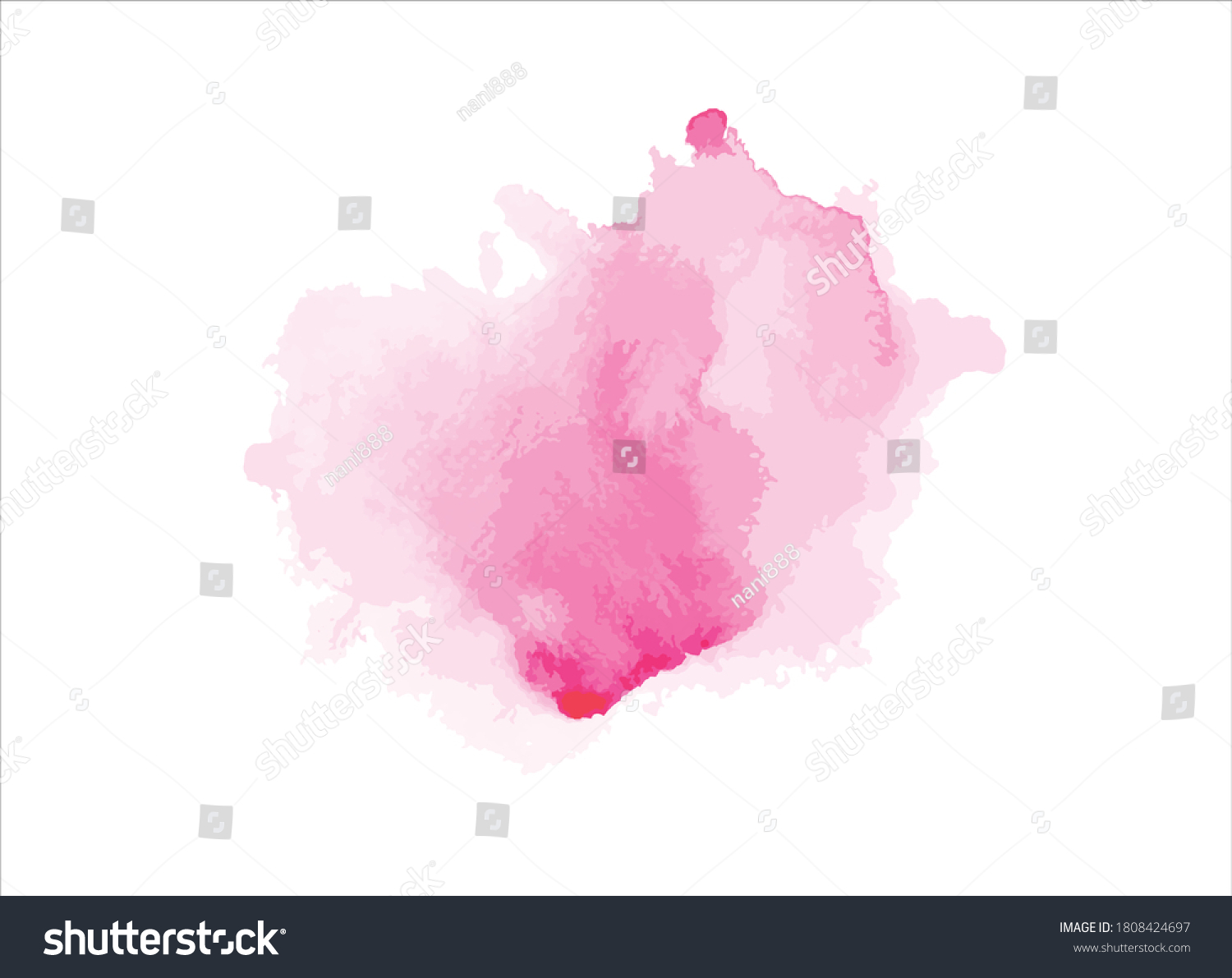 Abstract Pink Watercolor Paint Stroke Background Stock Vector Royalty