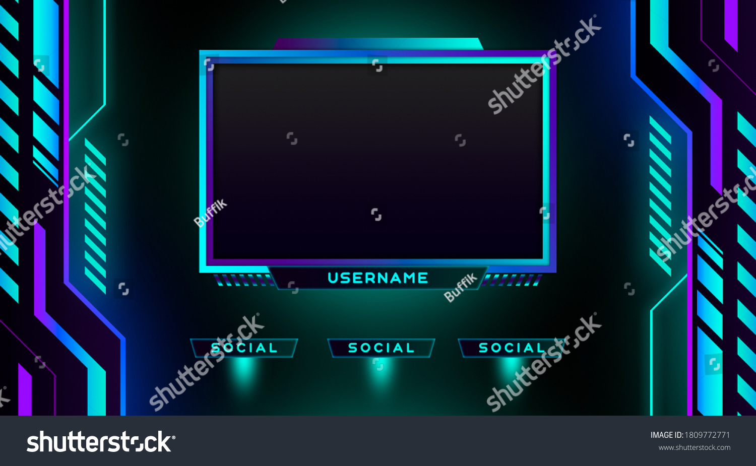 Twitch Face Cam Web Camera Chat Stock Illustration 1809772771