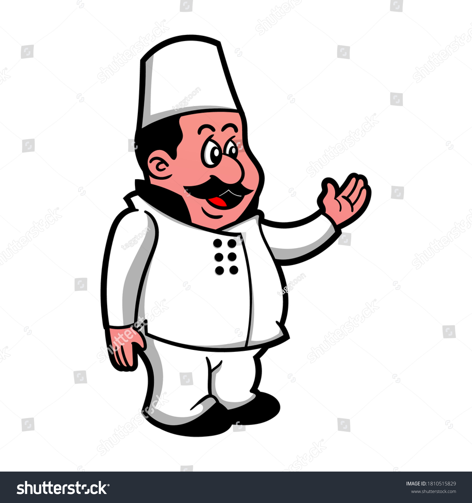 Big Fat Chef Wearing Uniform Chef Stock Vector Royalty Free