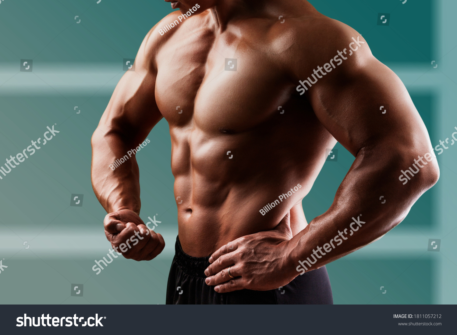 Sport Man Naked Muscular Guy Torso Foto Stock 1811057212 Shutterstock