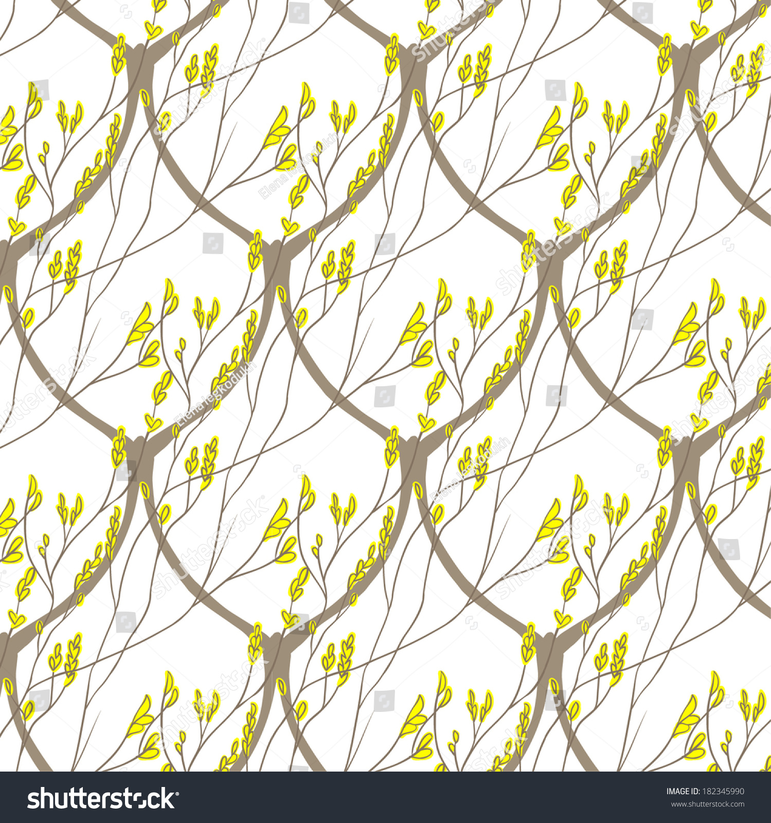 Background Pussy Willow Stock Vector Royalty Free 182345990