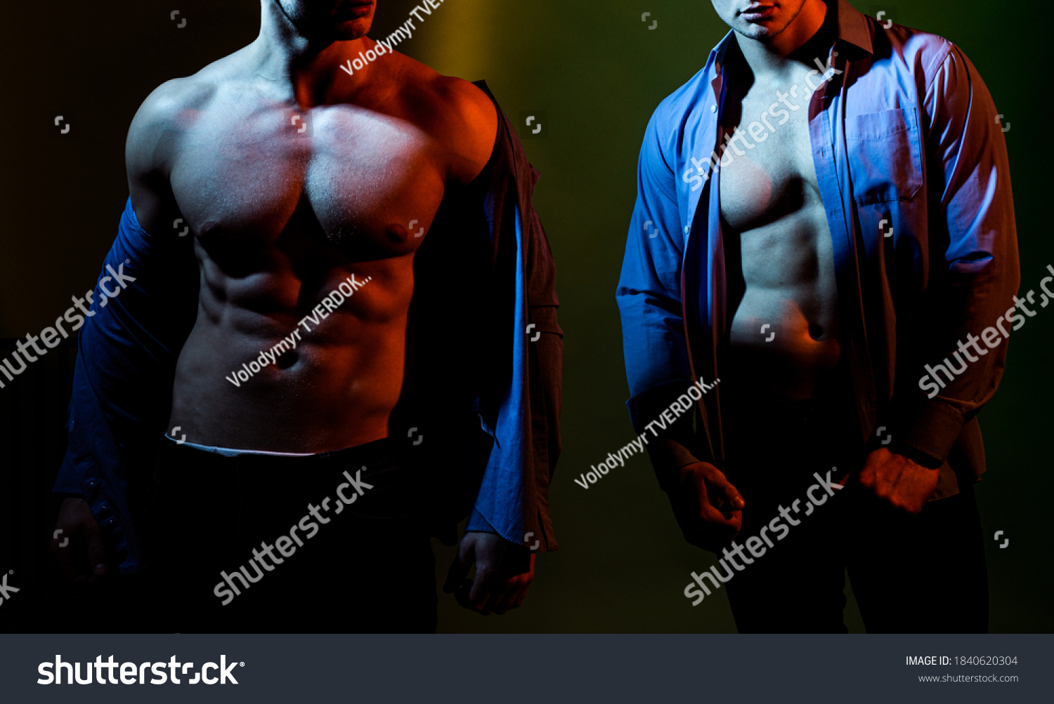 Sexy Gays Muscle Strong Naked Torsos Stock Photo Shutterstock