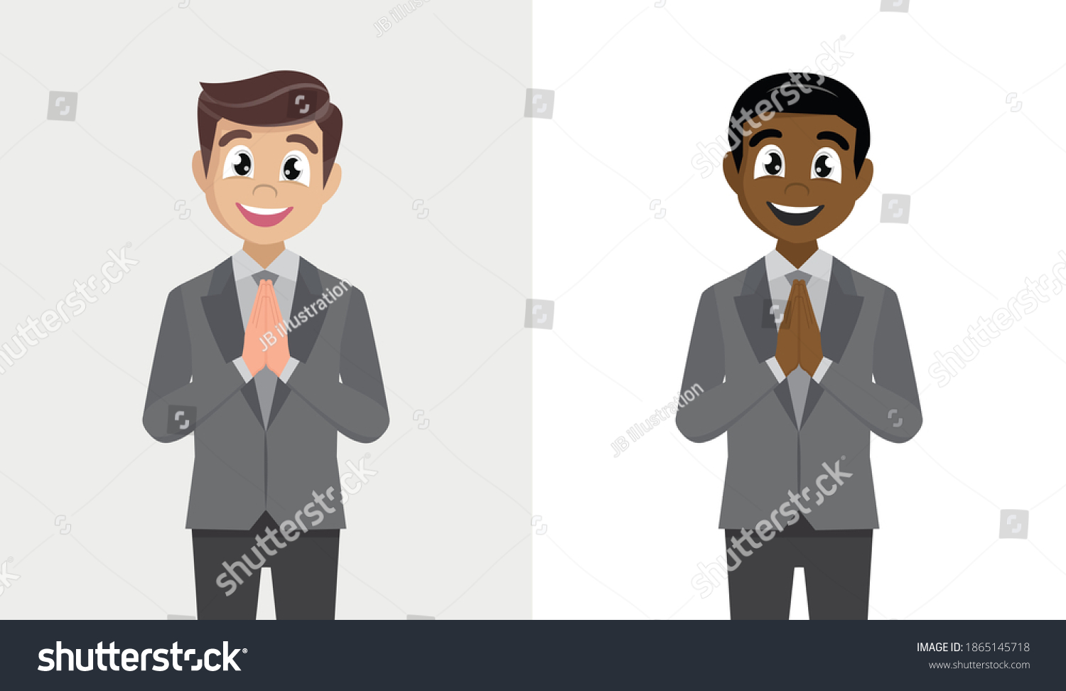 Thailand Businessman Pay Respectvector Eps Stock Vector Royalty Free