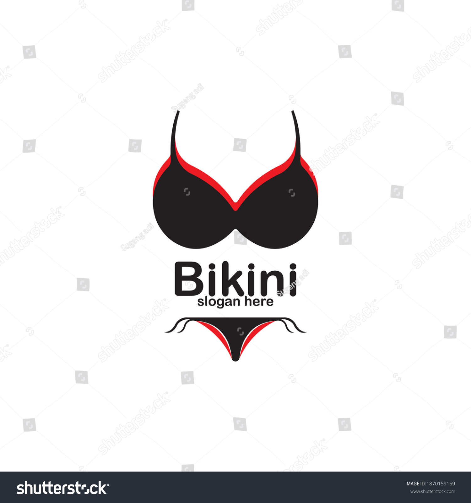 Bikini Wear Logo Design Vector Stock Vector Royalty Free