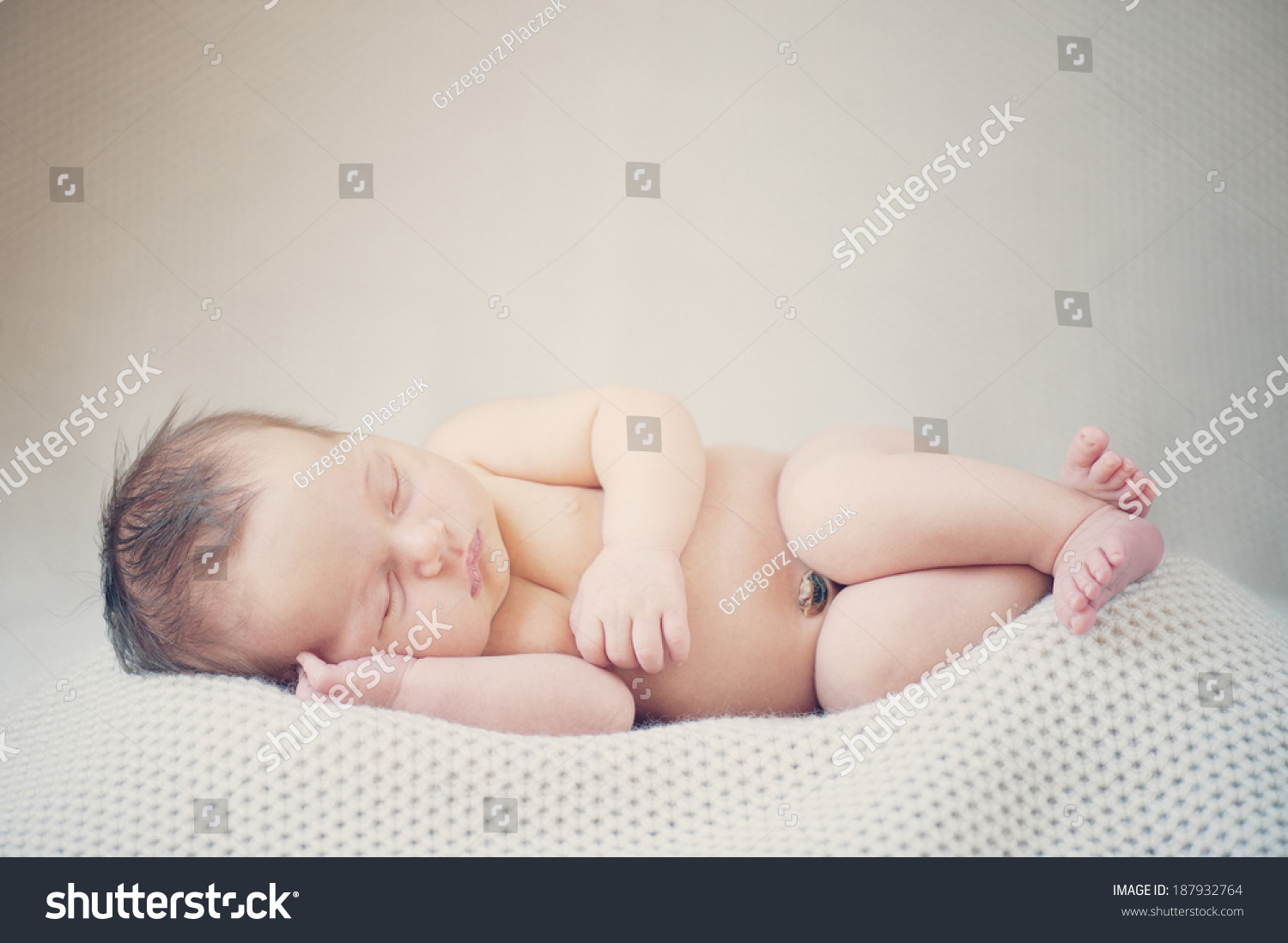 Dreaming Naked Newborn Baby Stock Photo 187932764 Shutterstock