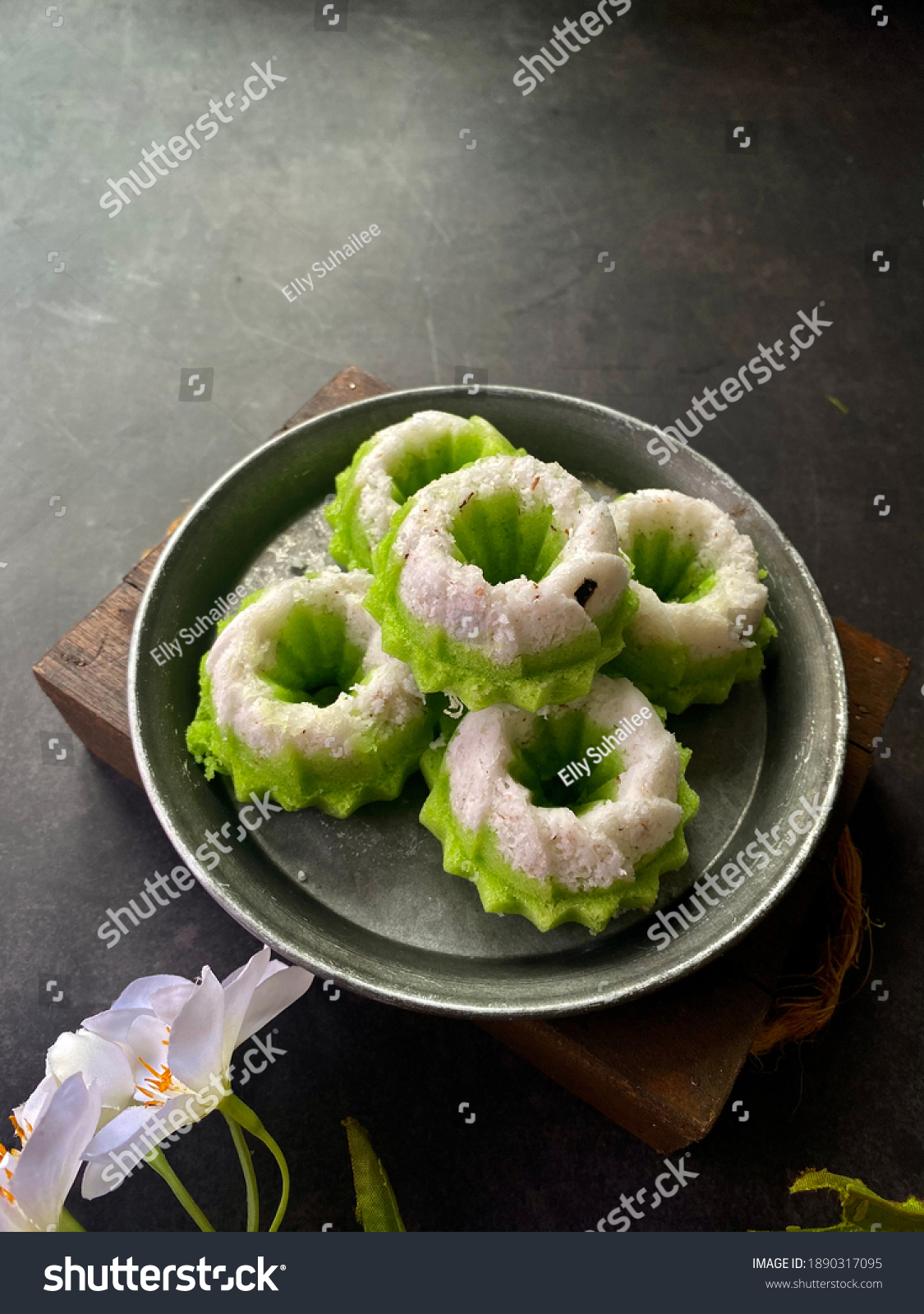 Malaysians Traditional Food Kuih Seri Ayu Stock Photo 1890317095