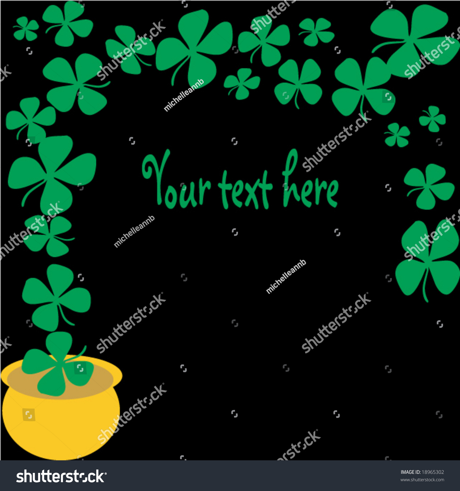 Lucky Day Vector Four Leaf Clover Stock Vector Royalty Free