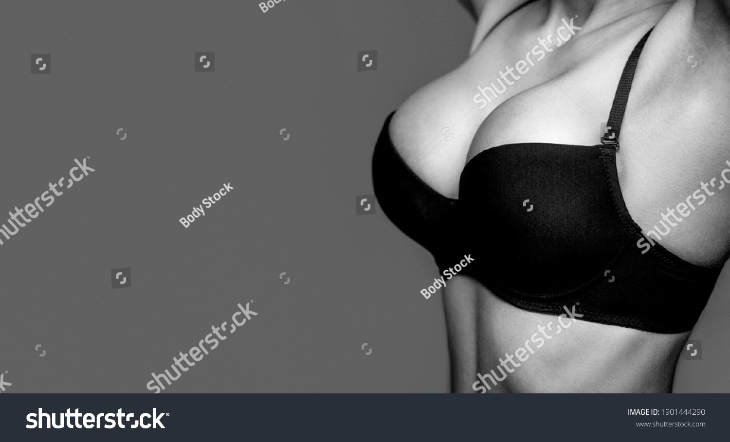 Sexy Boob Close Breast Girl Presenting Foto Stock 1901444290 Shutterstock