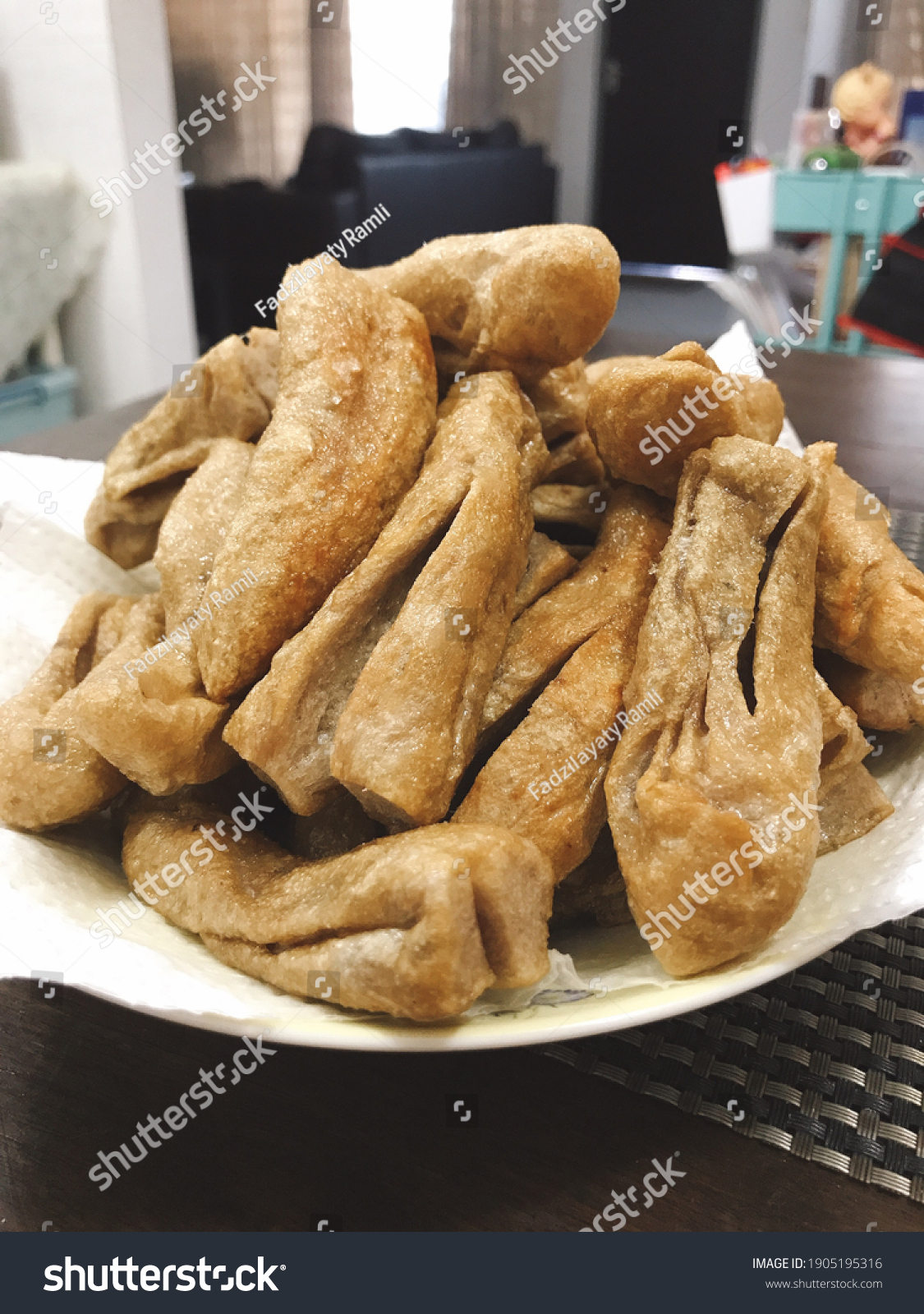 Fluffy Keropok Lekor Fish Sausage Traditional Stock Photo 1905195316