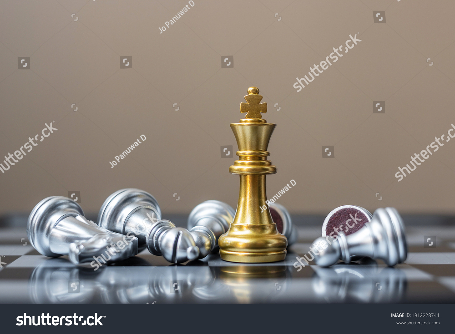 Gold Chess King Figure Stand Out Stock Photo 1912228744 Shutterstock