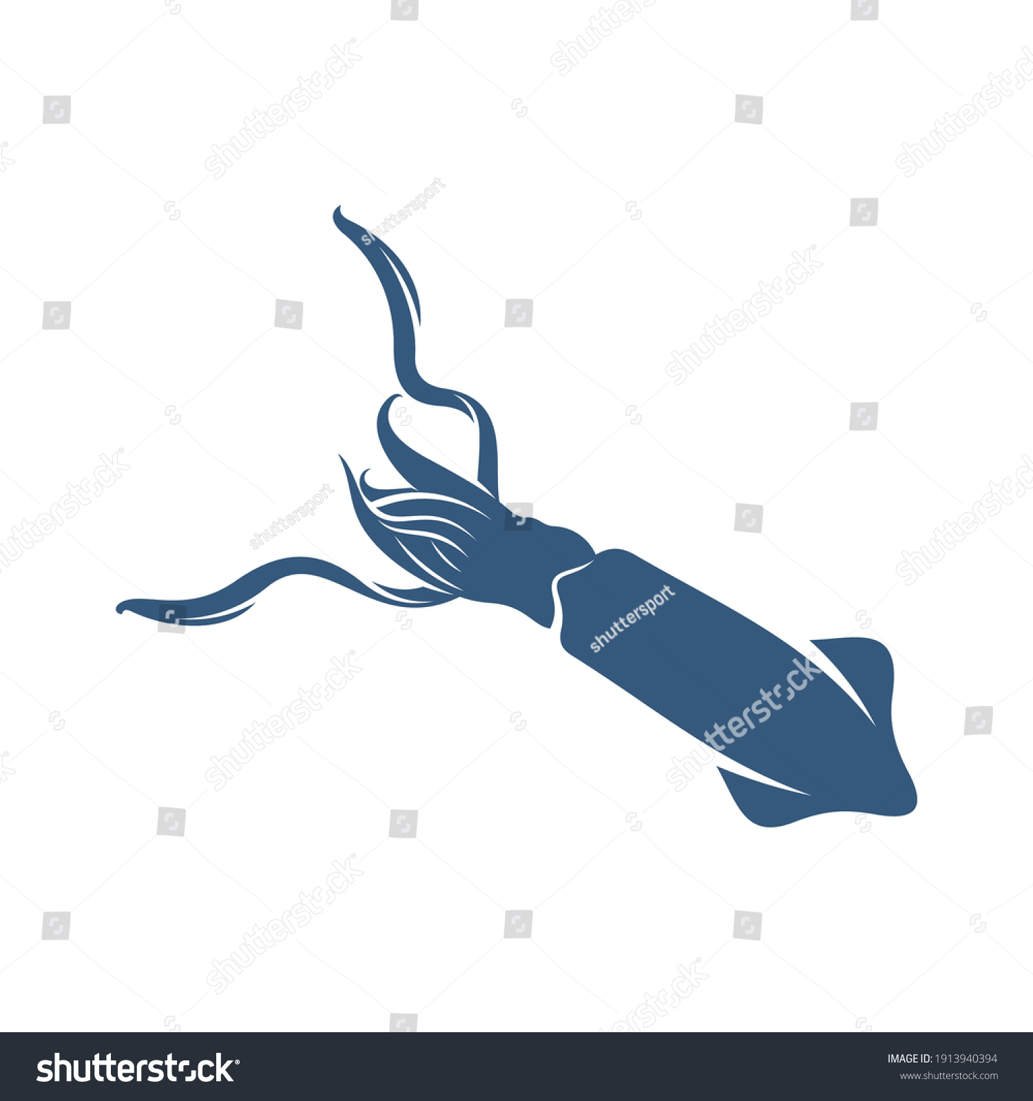 Squid Design Vector Illustration Creative Squid Stock Vector Royalty