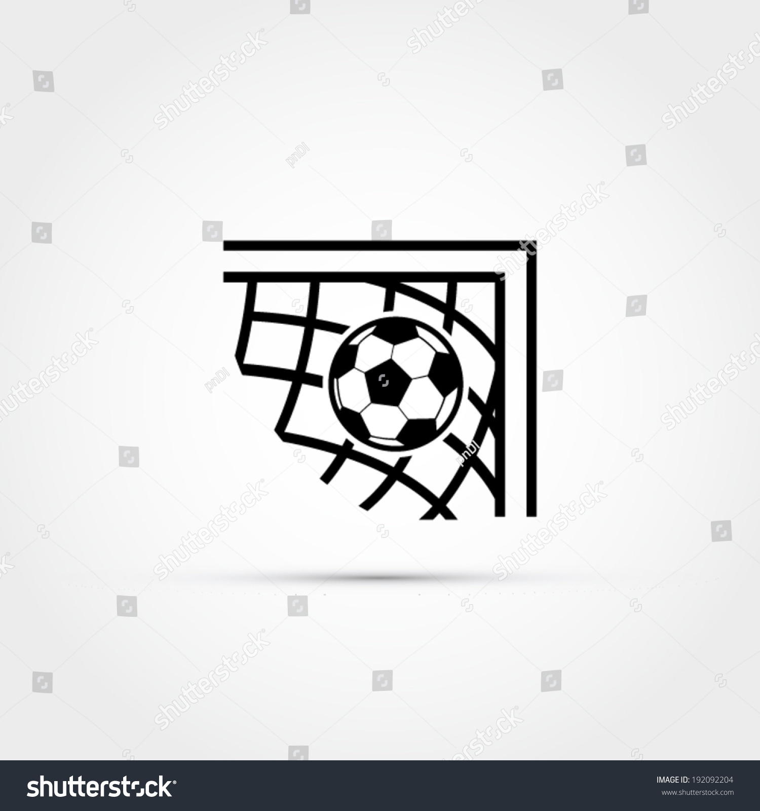 Soccer Ball Net Vector Illustration Stock Vector Royalty Free