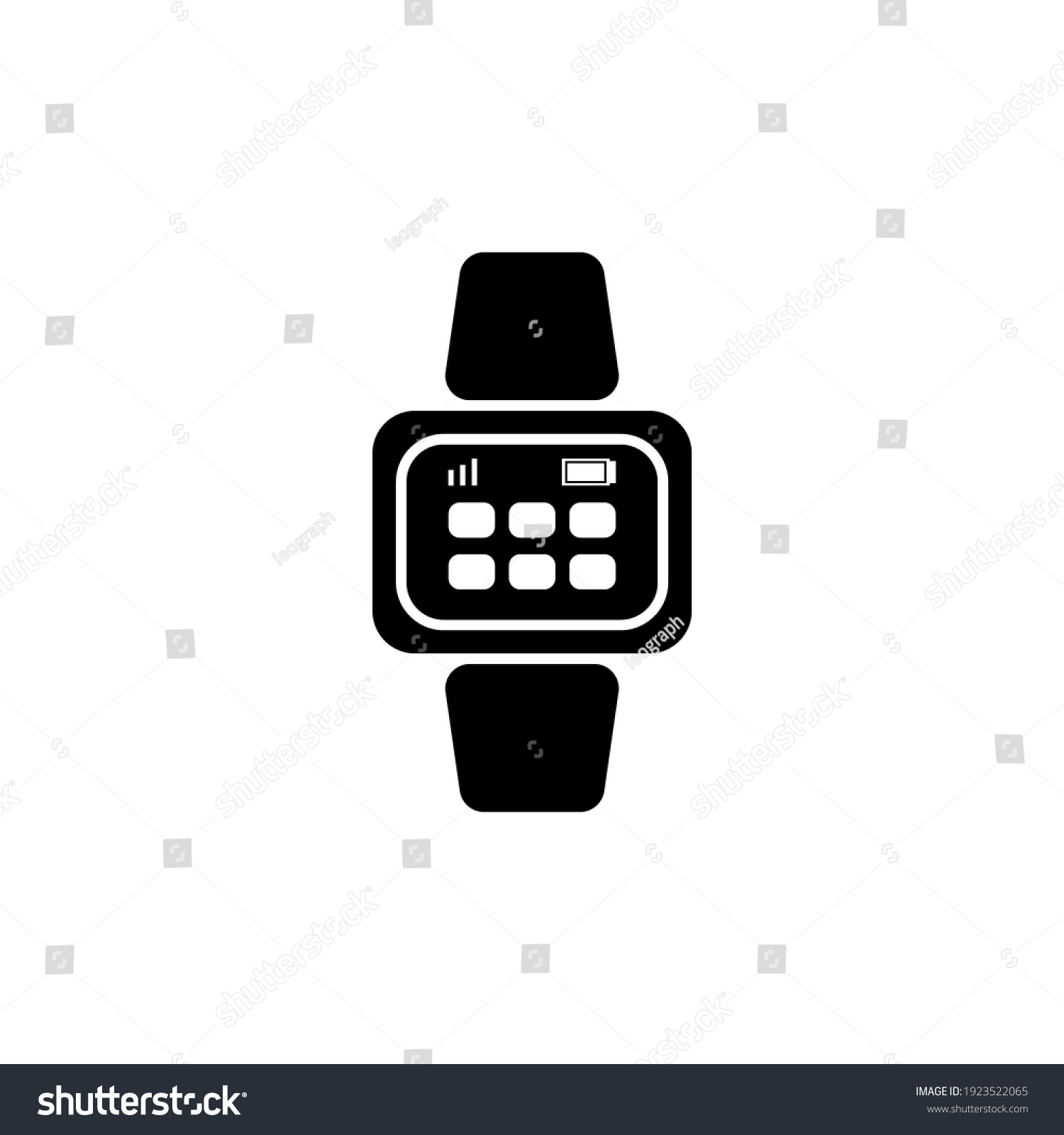 Smartwatches Icons Symbols Favicons Logos Stock Illustration 1923522065