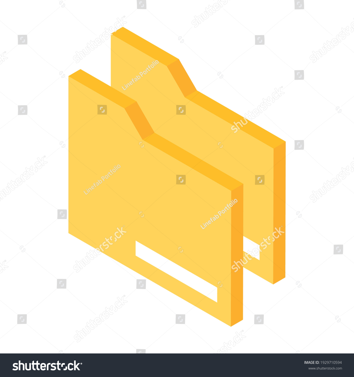 Isometric Folder Icon Graphic Design Projects Stock Vector Royalty