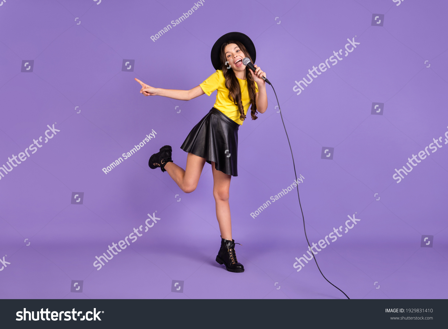 Full Size Photo Nice Optimistic Brunette Stock Photo