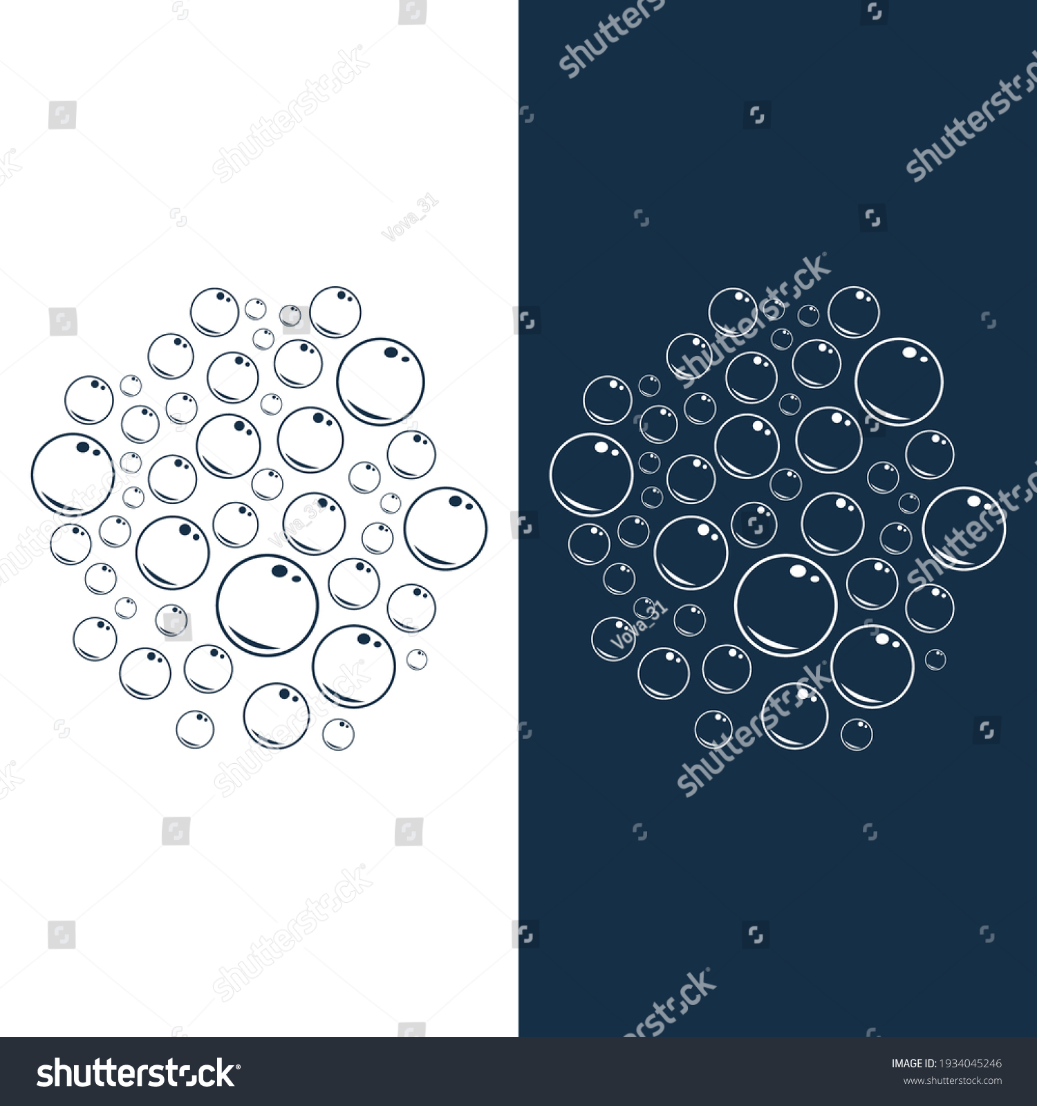 Bubbly Symbols Soap Foam Bubbles Vector Stock Vector Royalty Free