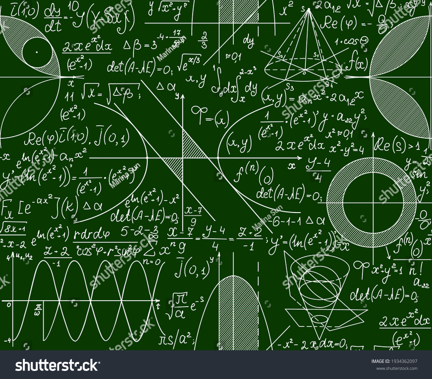 Scientific Physical Math Vector Seamless Pattern Stock Vector Royalty